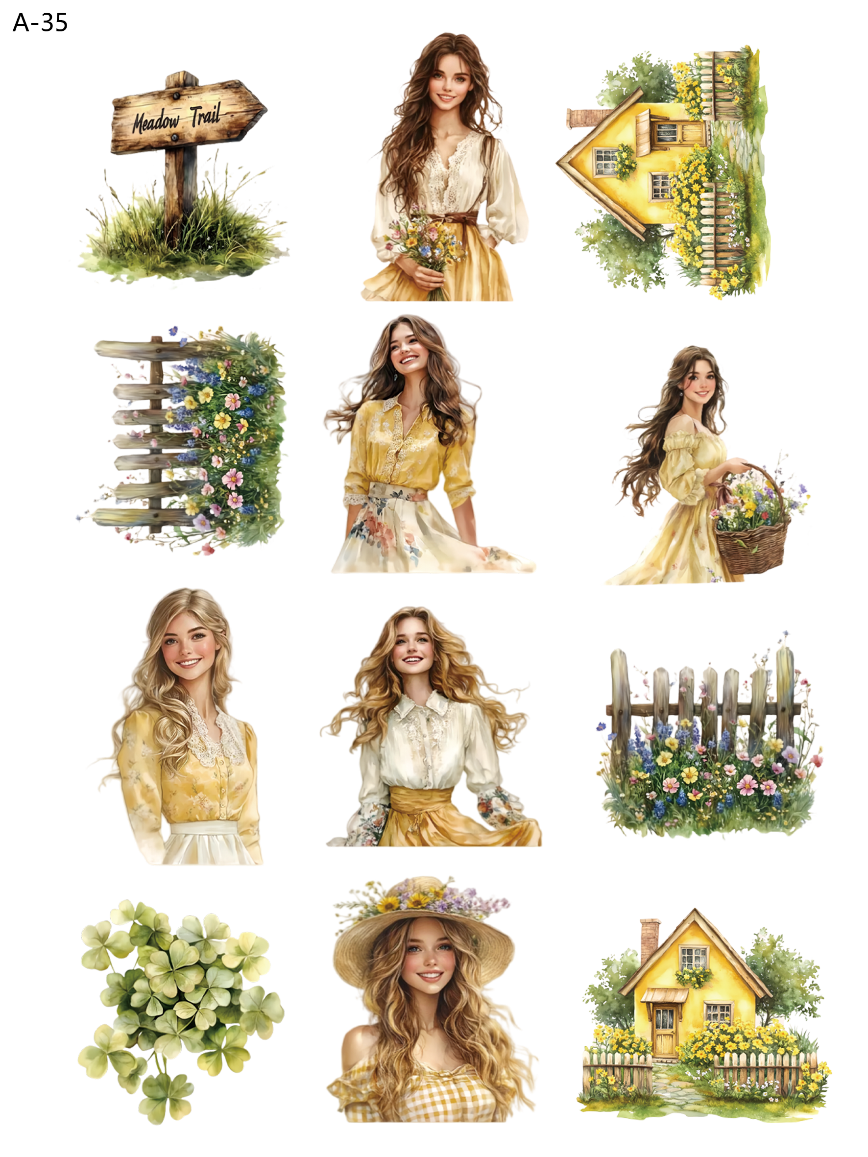 A35 embossed sticker A35 pre-cut embossed sticker (5.91*7.87 inch)