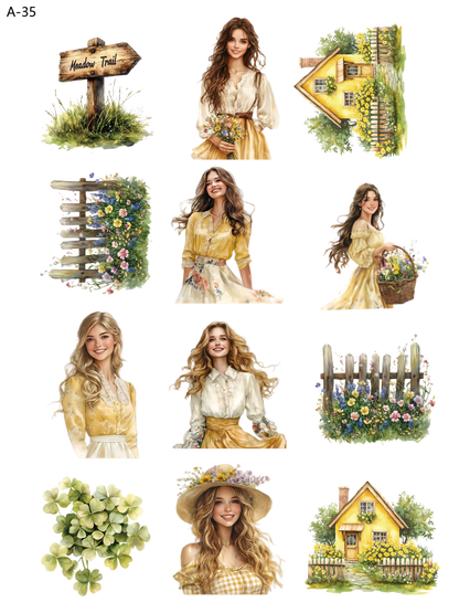 A35 embossed sticker A35 pre-cut embossed sticker (5.91*7.87 inch)