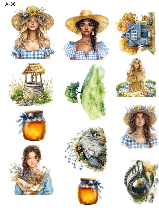 A36 embossed sticker A36 pre-cut embossed sticker (5.91*7.87 inch)