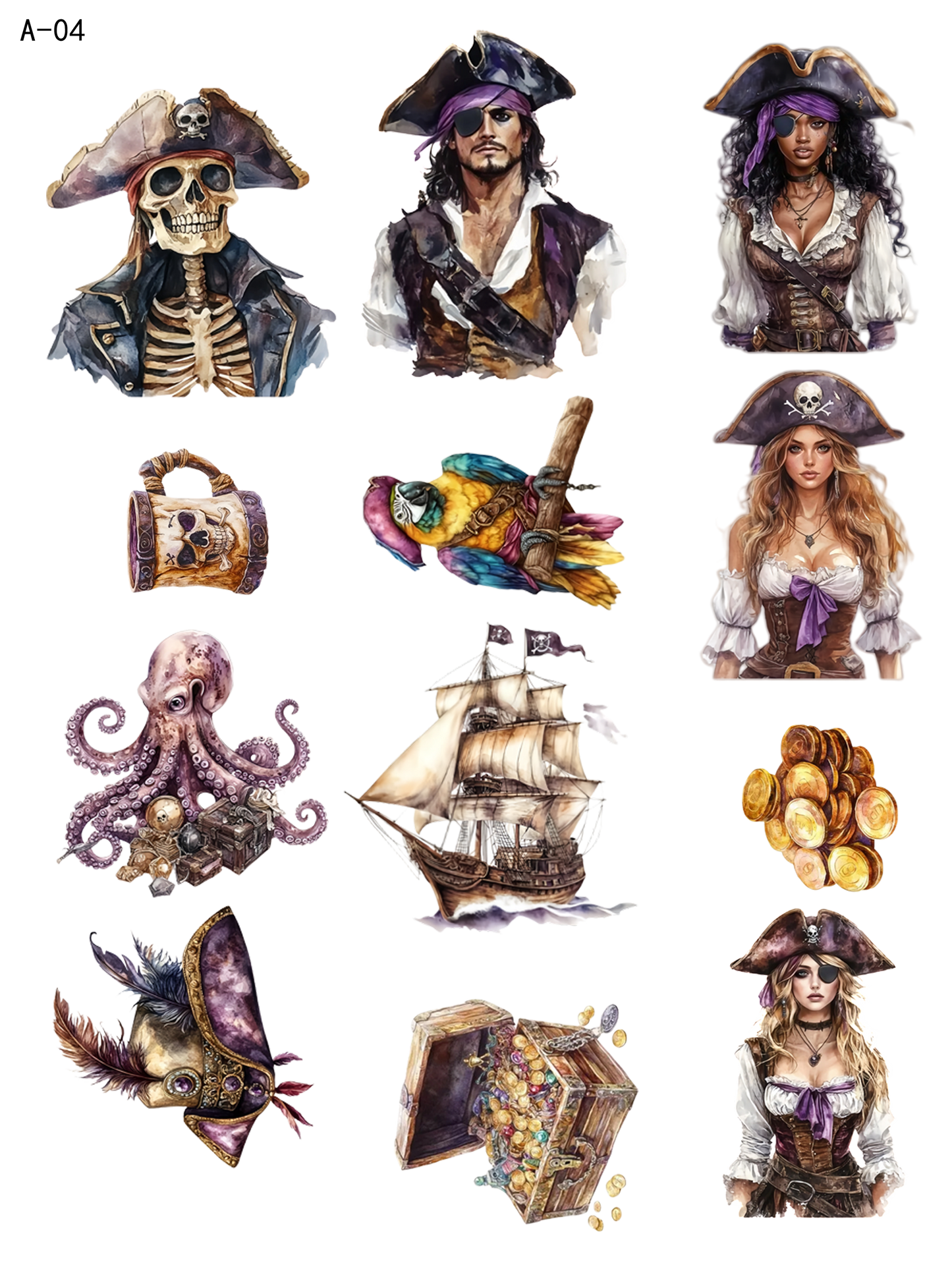 A04 embossed sticker A04 pre-cut embossed sticker (5.91*7.87 inch)