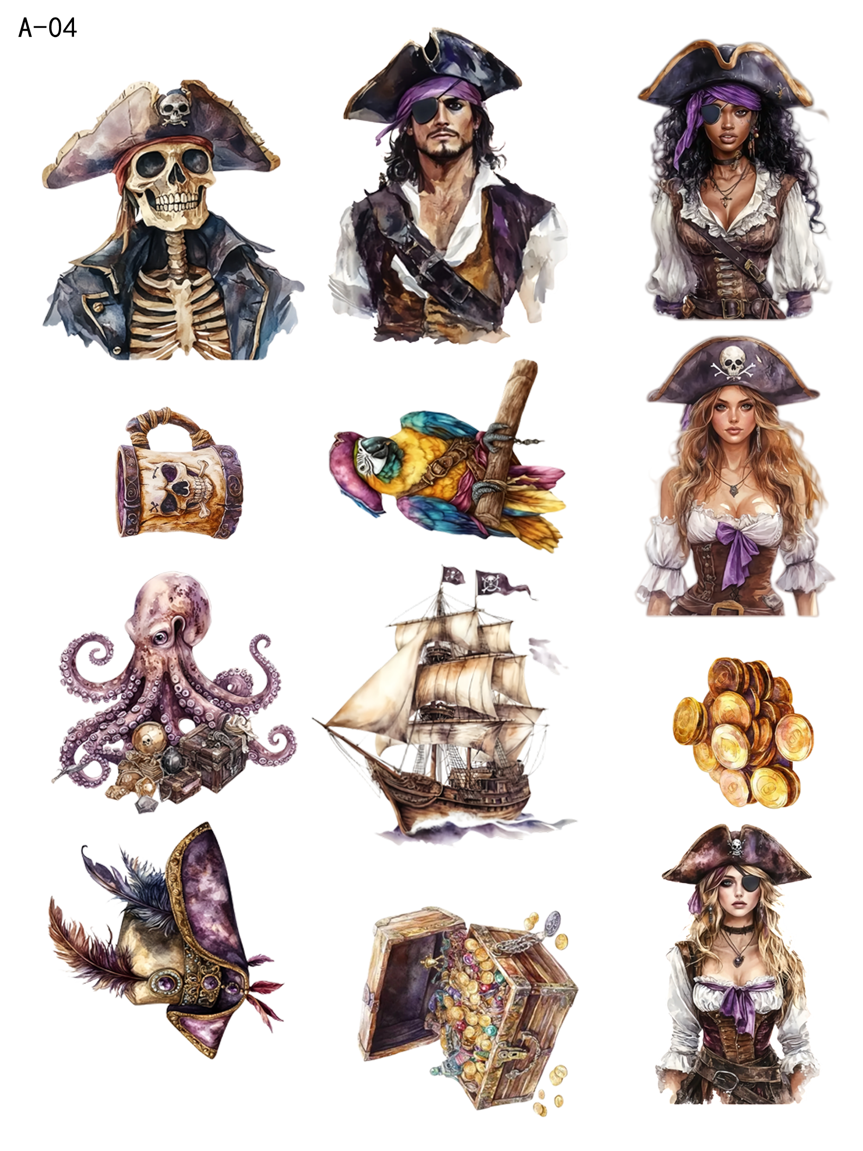 A04 embossed sticker A04 pre-cut embossed sticker (5.91*7.87 inch)