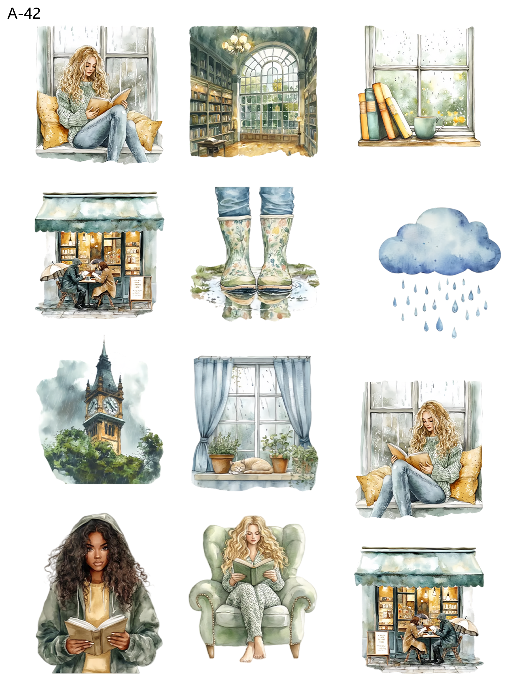 A42 embossed sticker A42 pre-cut embossed sticker (5.91*7.87 inch)