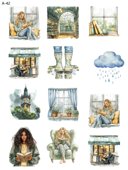 A42 embossed sticker A42 pre-cut embossed sticker (5.91*7.87 inch)