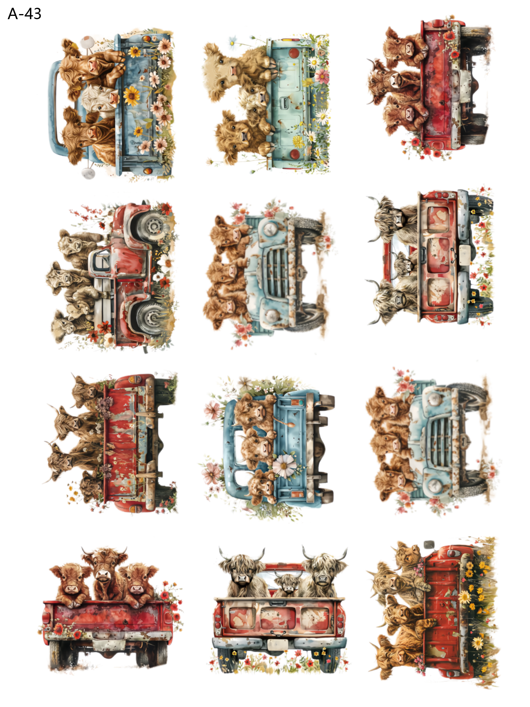 A43 embossed sticker A43 pre-cut embossed sticker (5.91*7.87 inch)