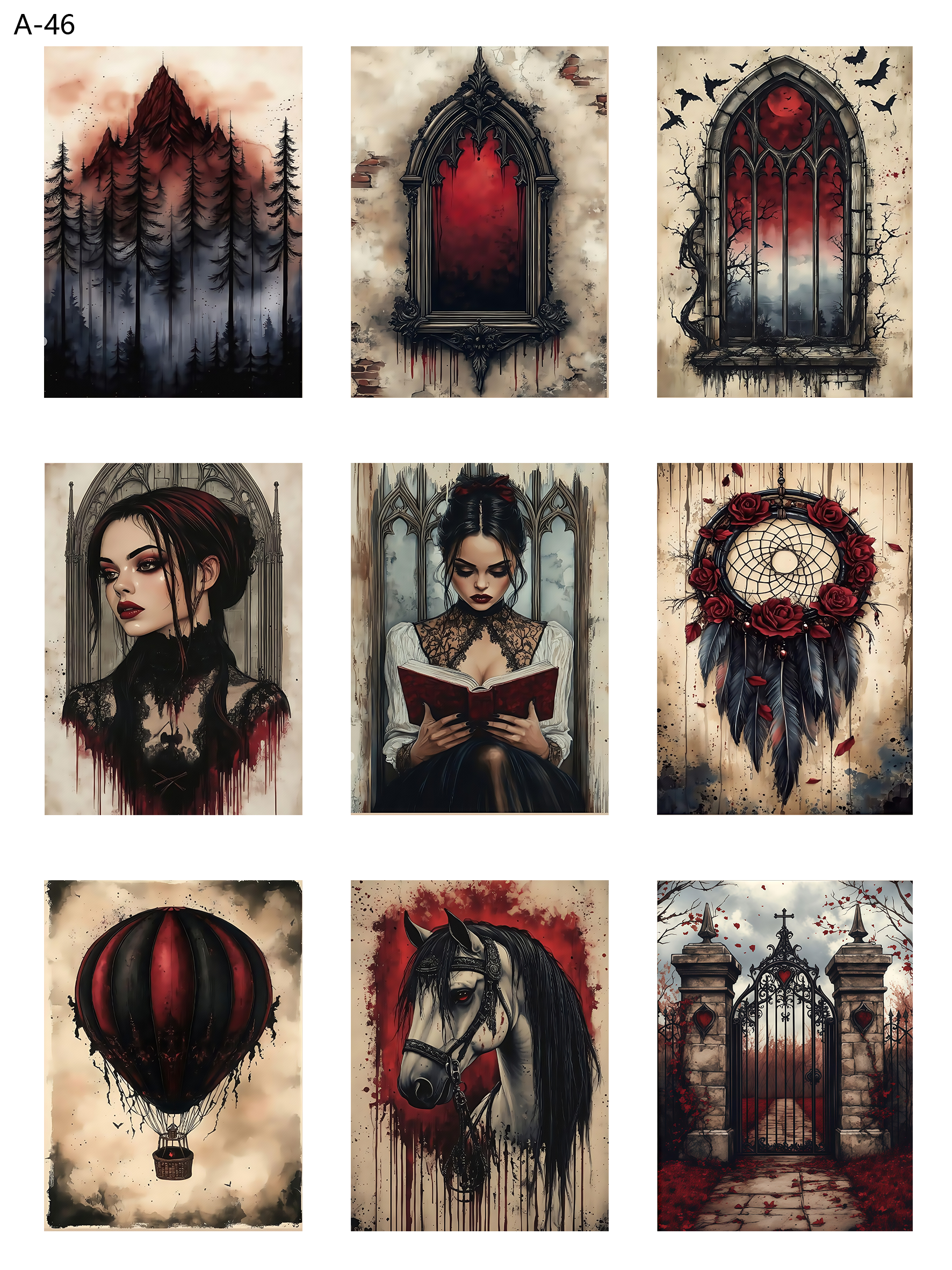 A46 embossed sticker A46 pre-cut embossed sticker (5.91*7.87 inch)