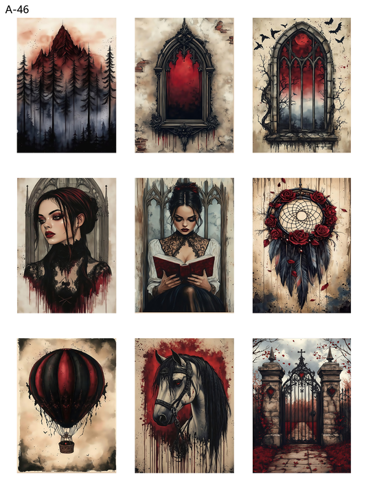 A46 embossed sticker A46 pre-cut embossed sticker (5.91*7.87 inch)