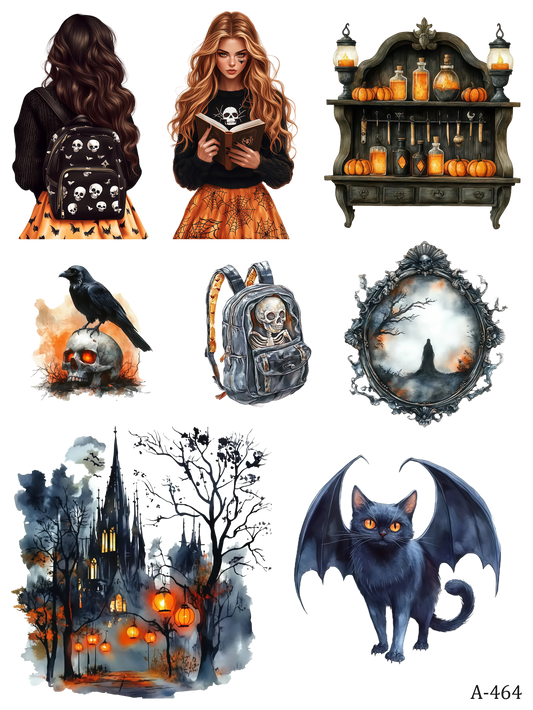 A463-A487 embossed sticker A464 pre-cut embossed sticker (5.91*7.87 inch)