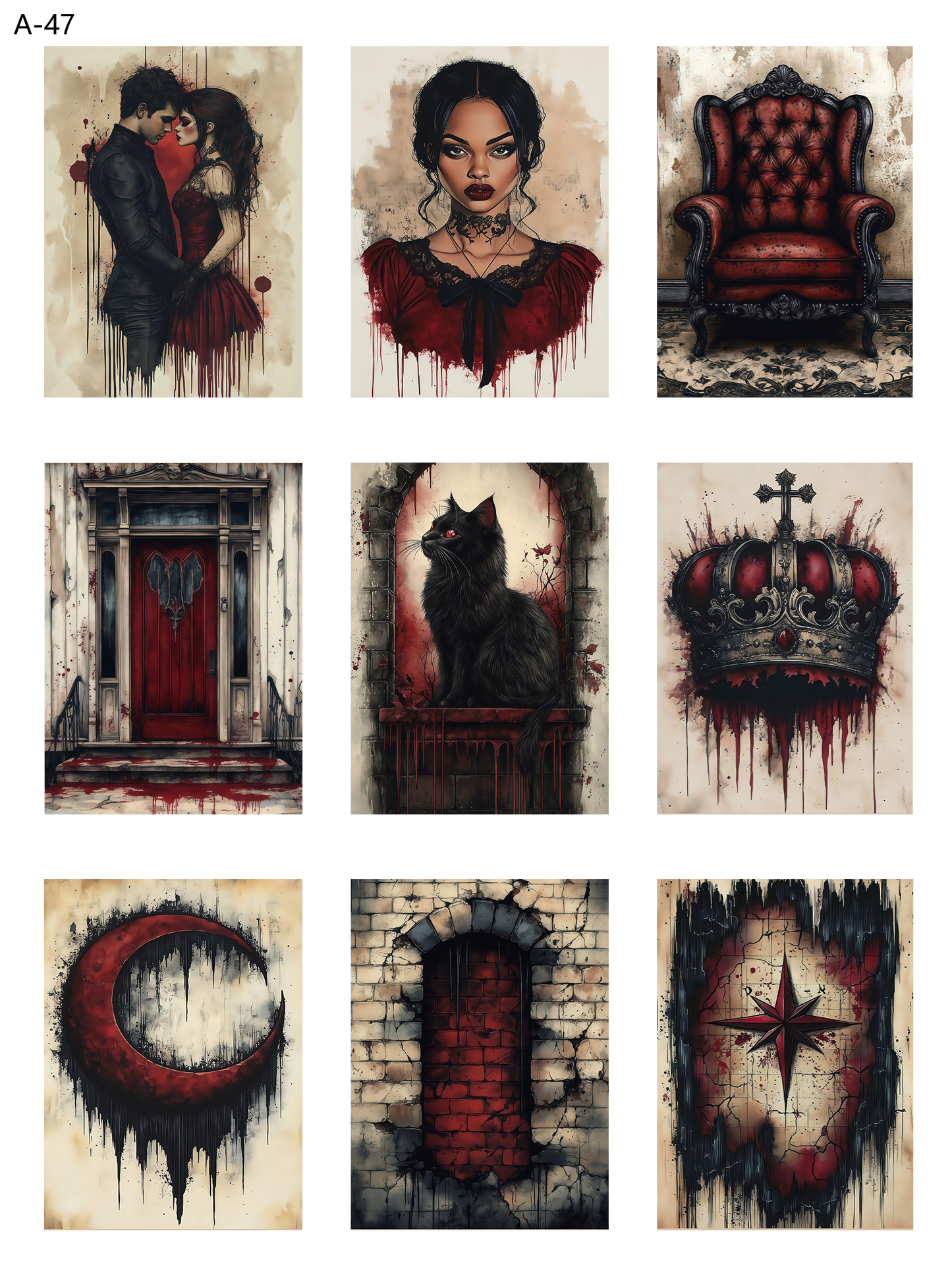 A47 embossed sticker A47 pre-cut embossed sticker (5.91*7.87 inch)