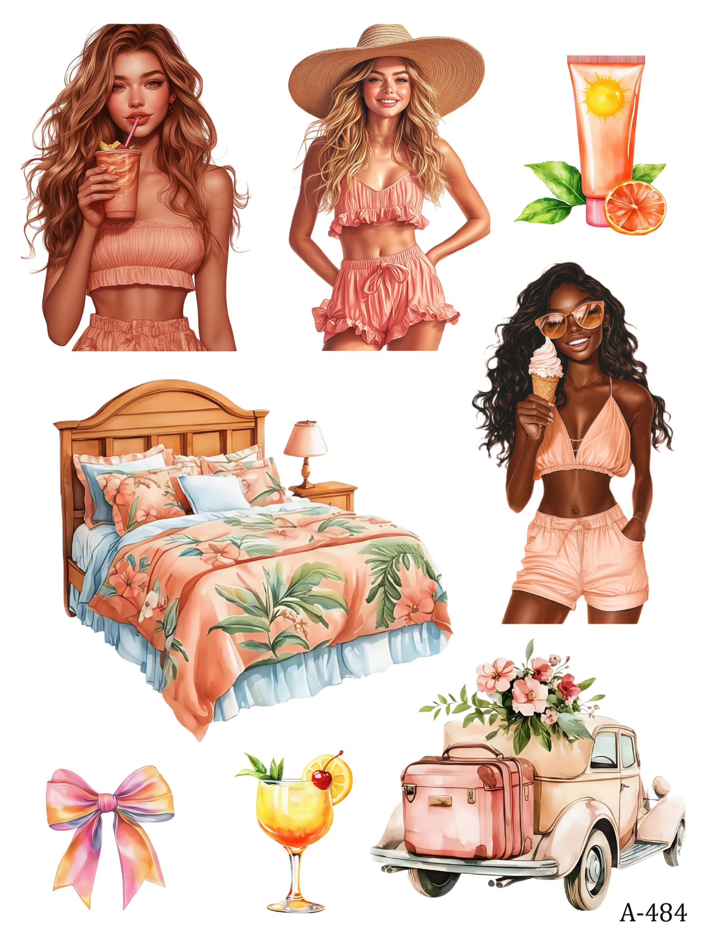 A463-A487 embossed sticker A484 pre-cut embossed sticker (5.91*7.87 inch)