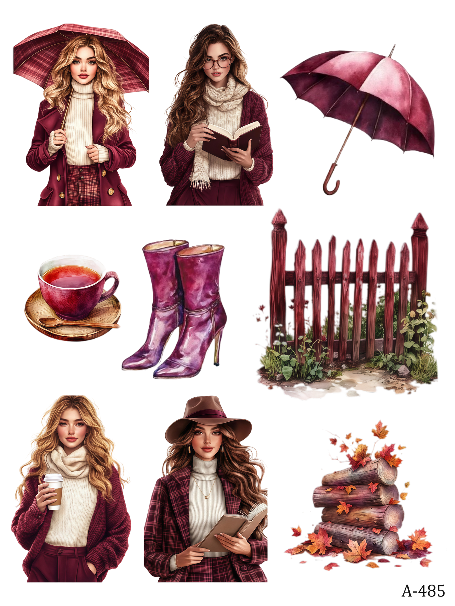 A463-A487 embossed sticker A485 pre-cut embossed sticker (5.91*7.87 inch)