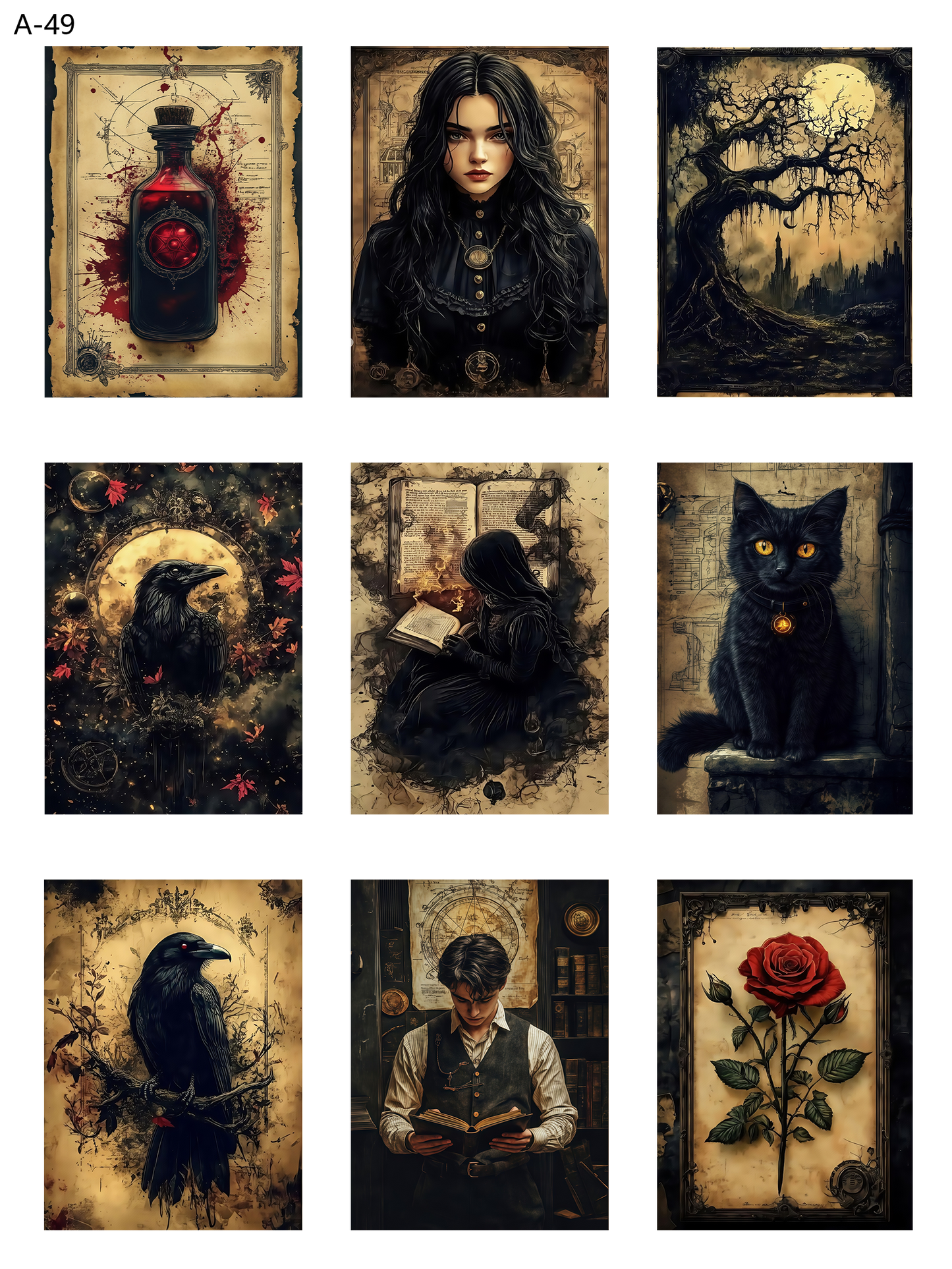 A49 embossed sticker A49 pre-cut embossed sticker (5.91*7.87 inch)