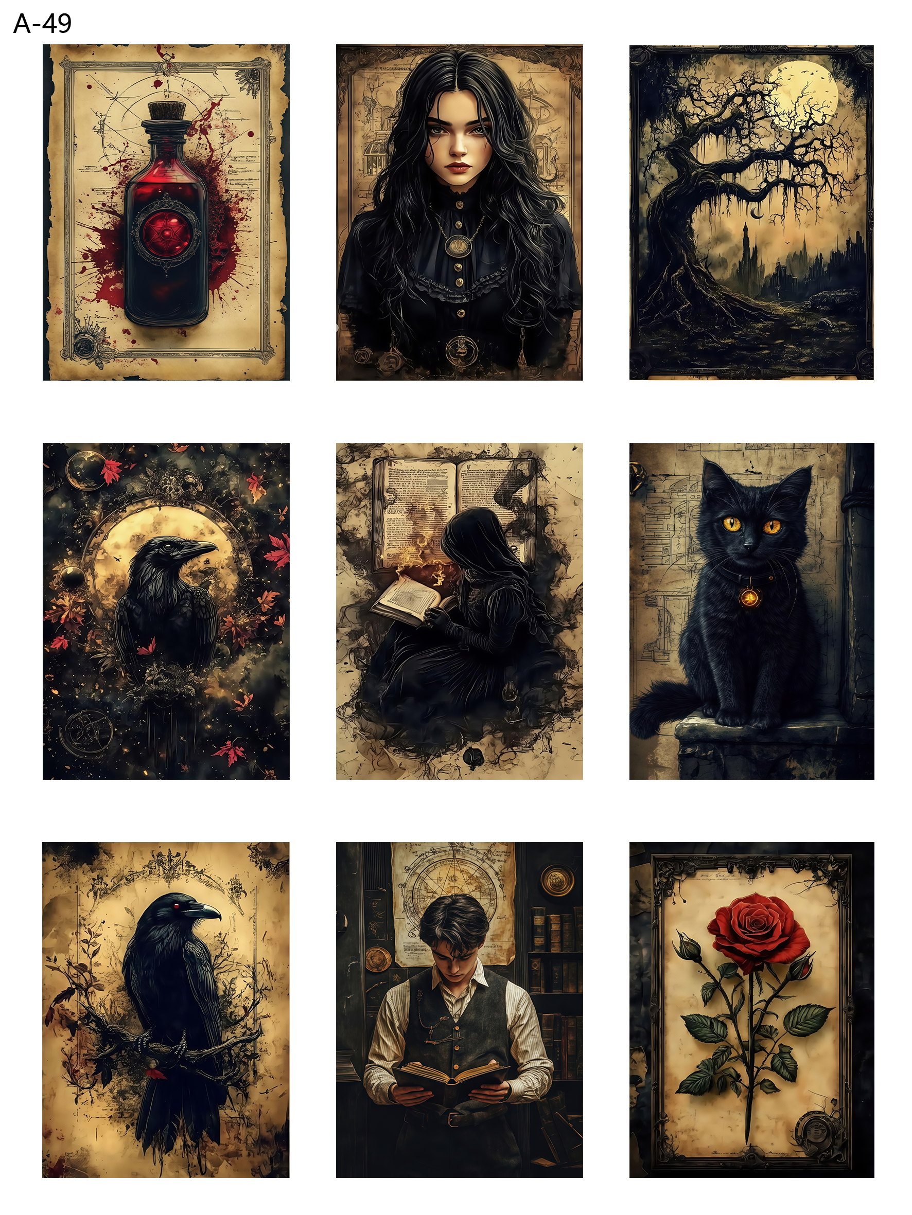 A49 embossed sticker A49 pre-cut embossed sticker (5.91*7.87 inch)