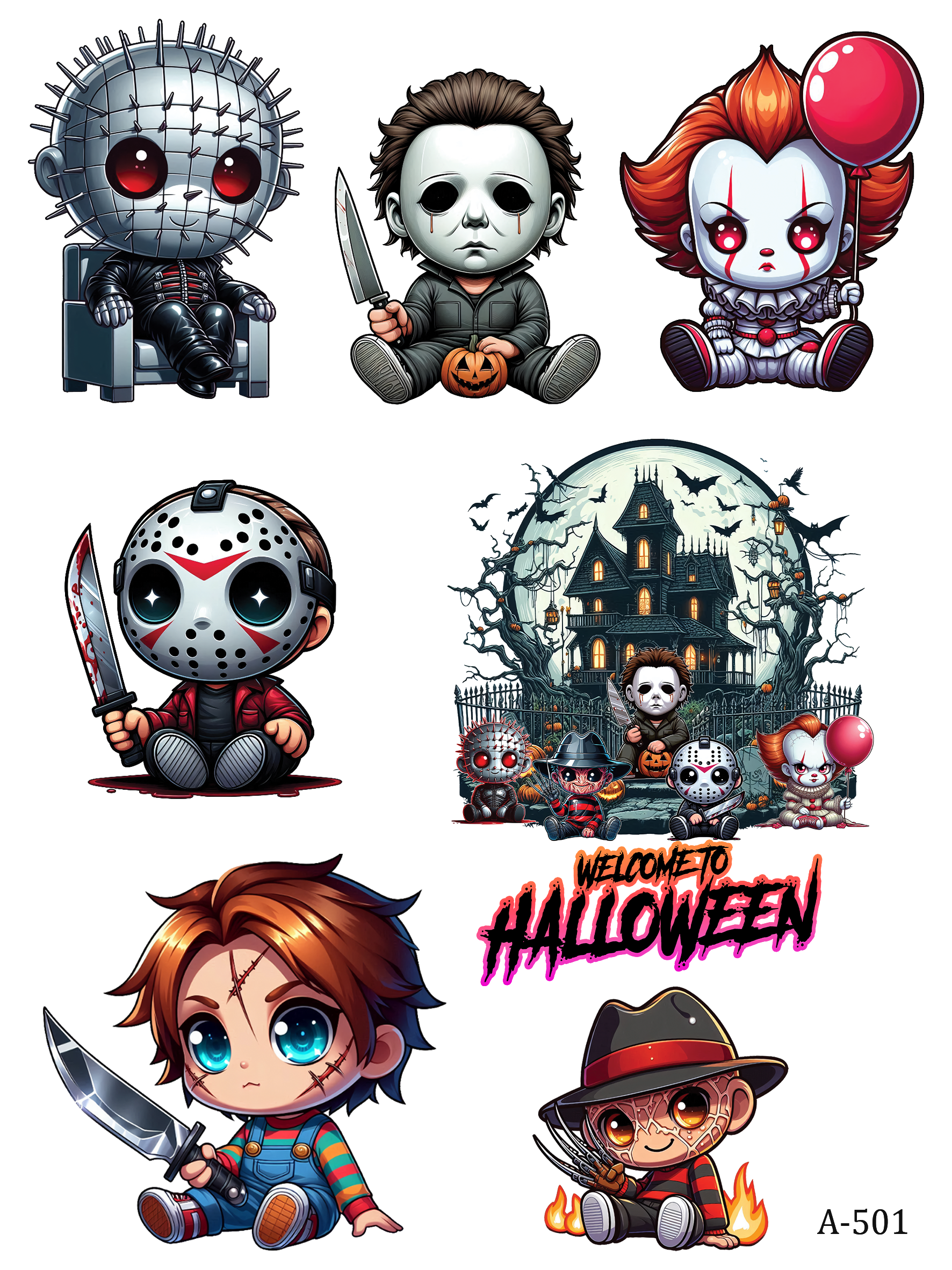 A499-A509 embossed sticker