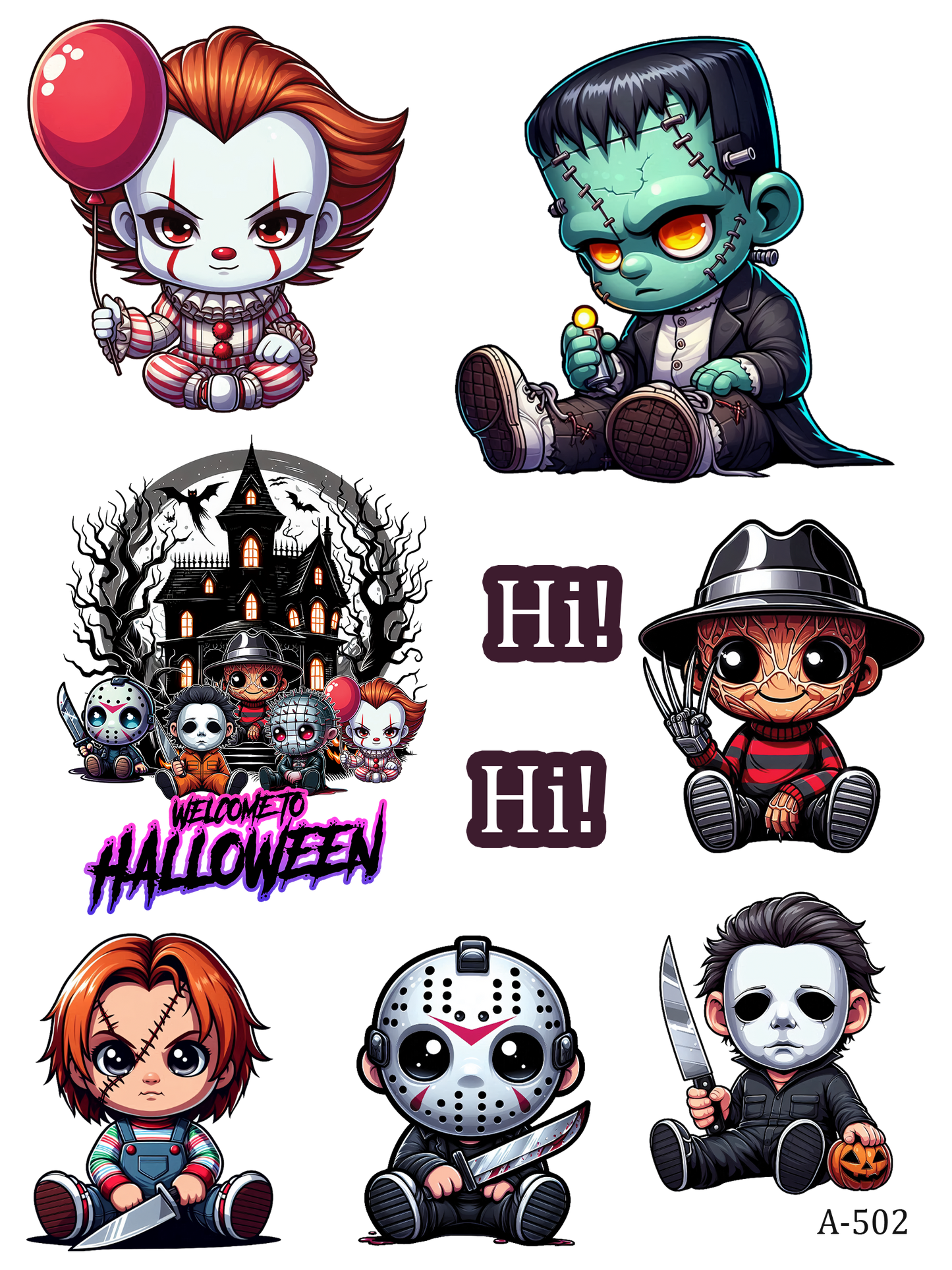 A499-A509 embossed sticker