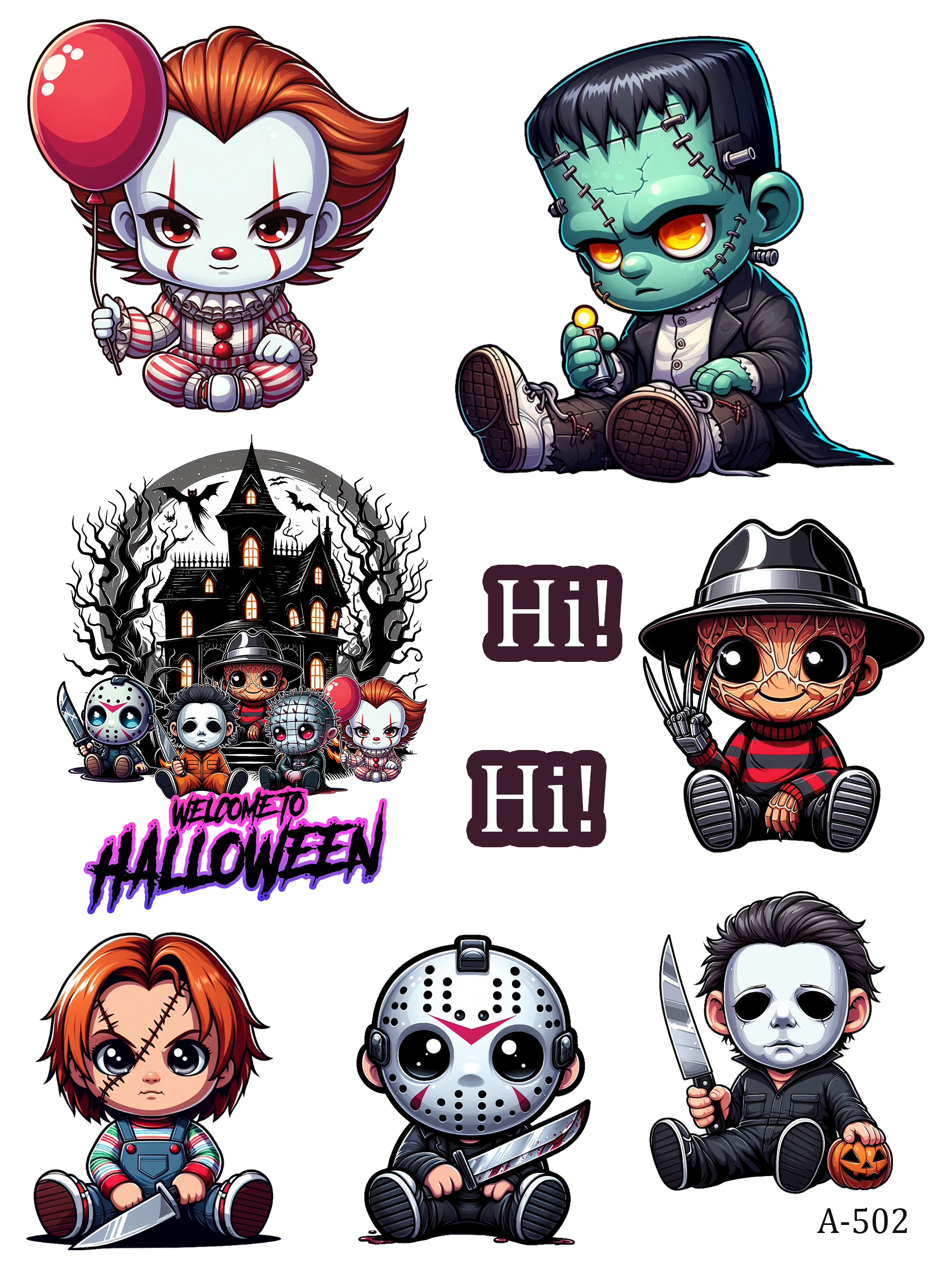 A499-A509 embossed sticker