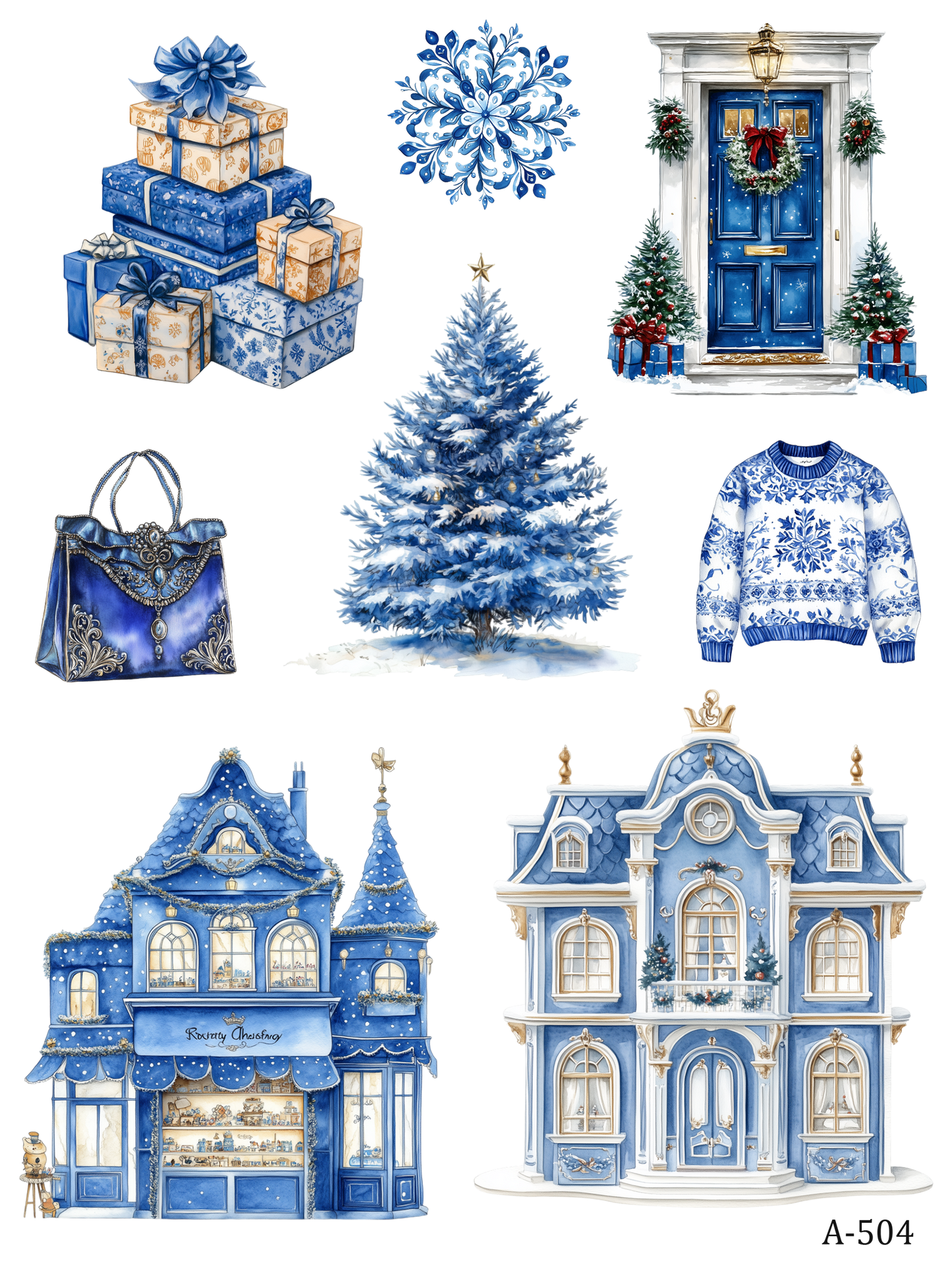 A499-A509 embossed sticker A504 pre-cut embossed sticker (5.91*7.87 inch)