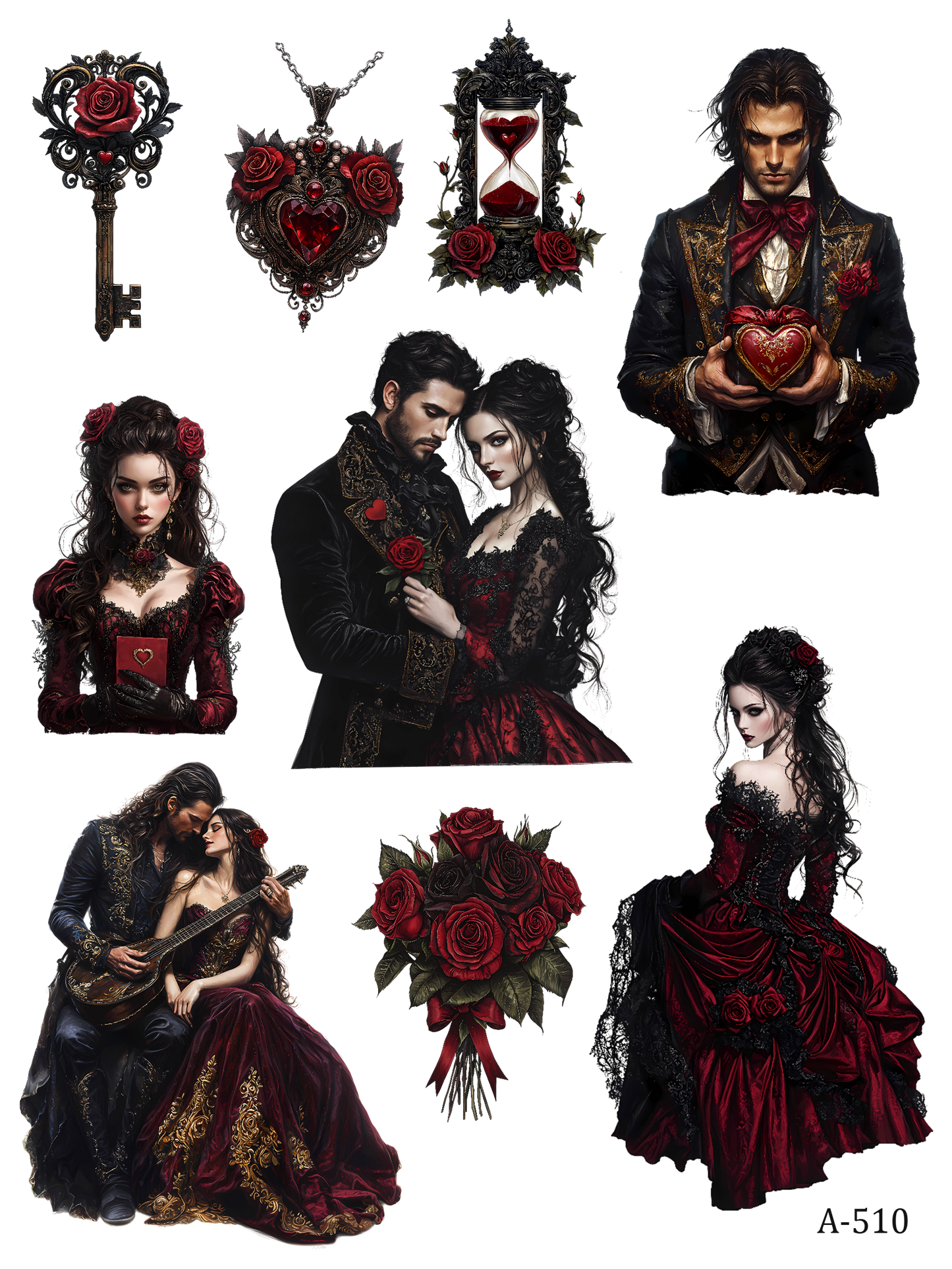 A510-AT05 embossed sticker A510 pre-cut embossed sticker (5.91*7.87 inch)