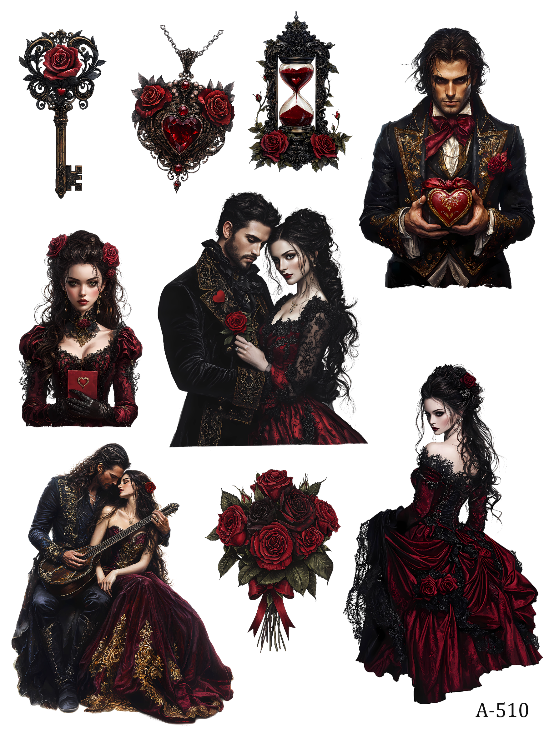 A510-AT05 embossed sticker A510 pre-cut embossed sticker (5.91*7.87 inch)