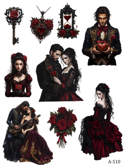 A510-AT05 embossed sticker A510 pre-cut embossed sticker (5.91*7.87 inch)