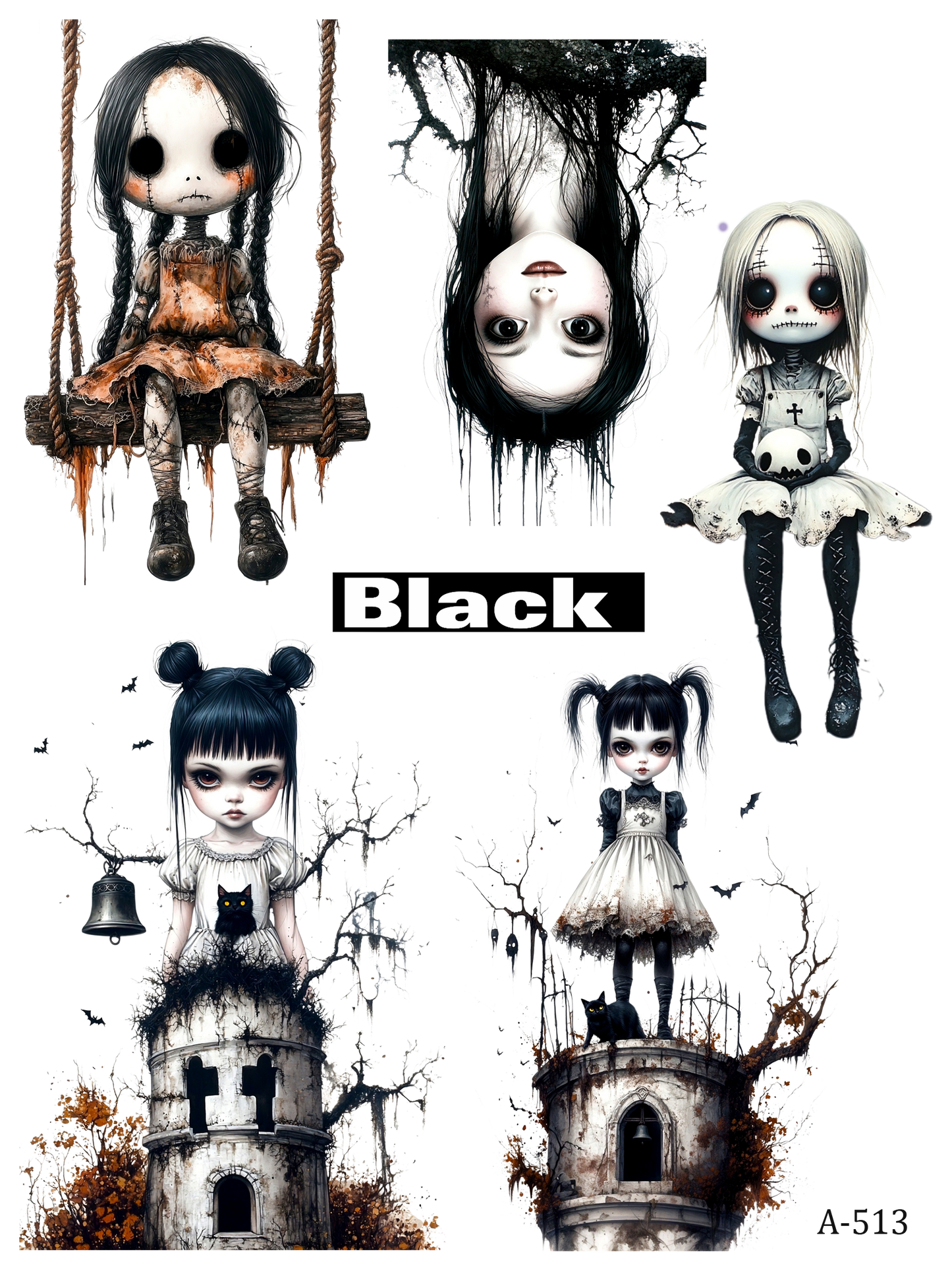 A510-AT05 embossed sticker A513 pre-cut embossed sticker (5.91*7.87 inch)