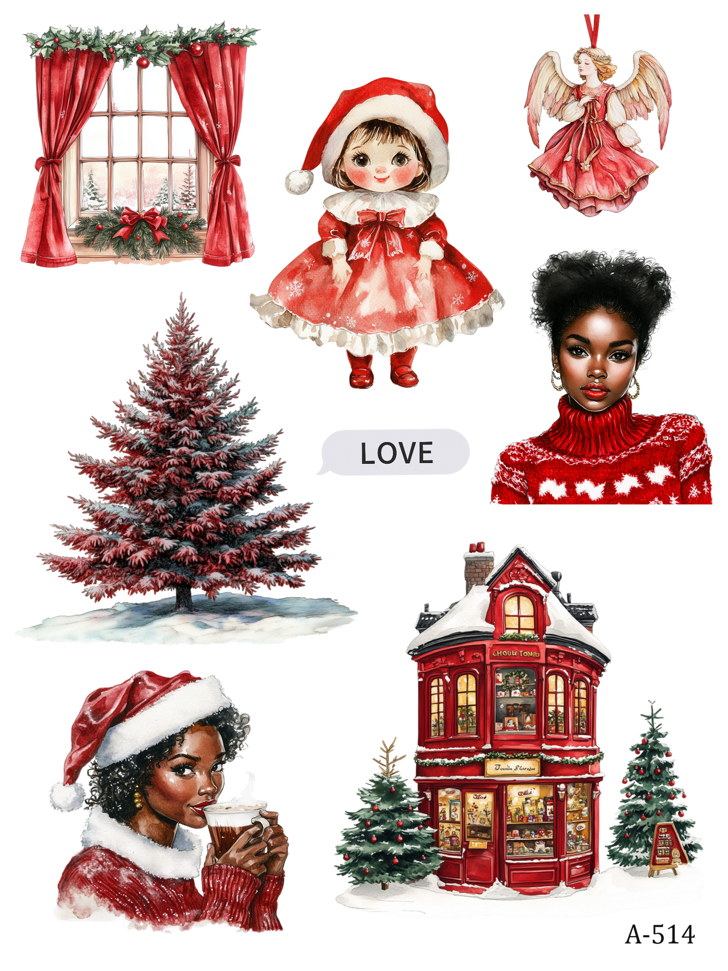 A510-AT05 embossed sticker A514 pre-cut embossed sticker (5.91*7.87 inch)