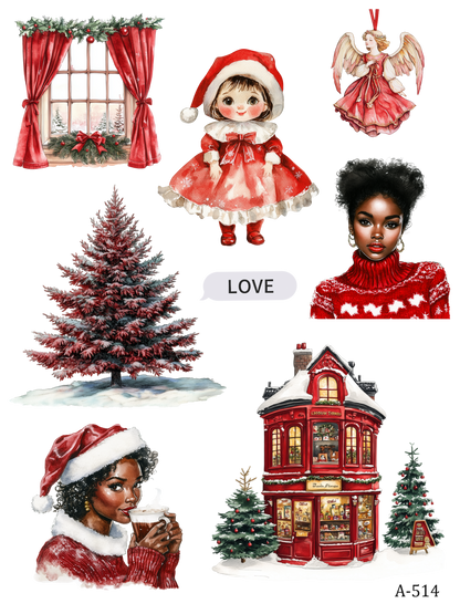 A510-AT05 embossed sticker A514 pre-cut embossed sticker (5.91*7.87 inch)