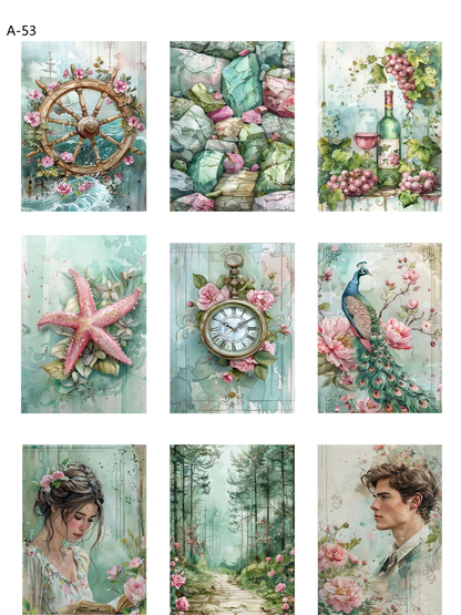 A53 embossed sticker A53 pre-cut embossed sticker (5.91*7.87 inch)