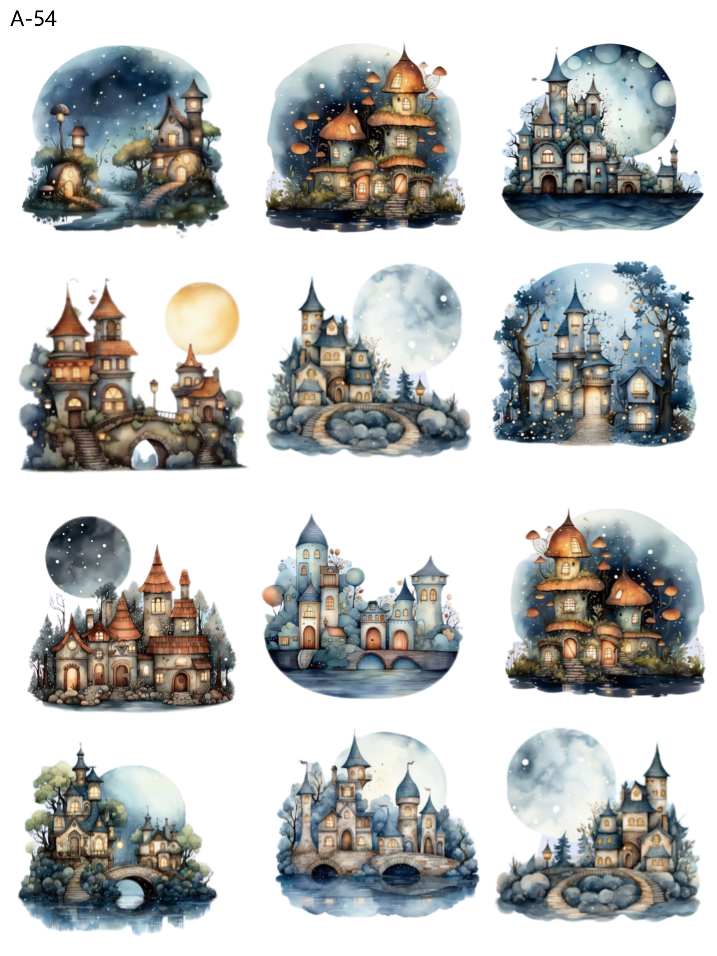 A54 embossed sticker A54 pre-cut embossed sticker (5.91*7.87 inch)