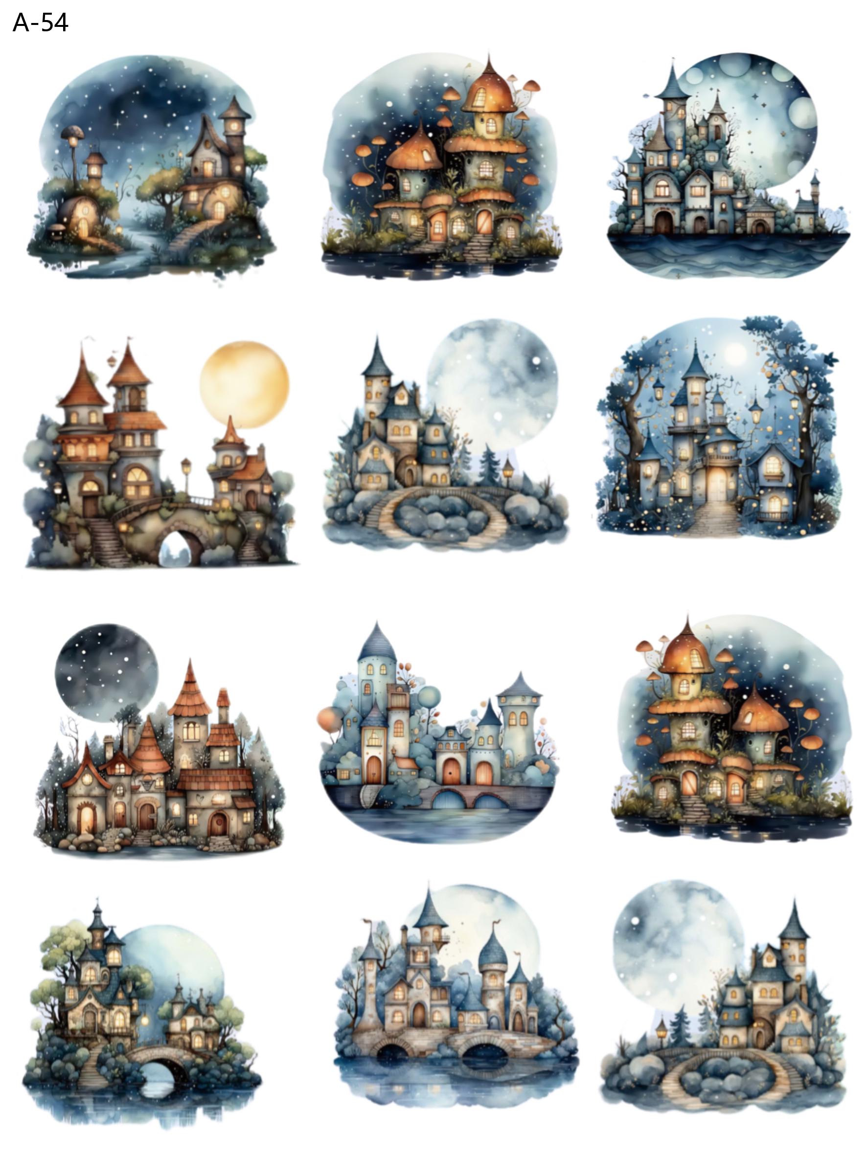 A54 embossed sticker A54 pre-cut embossed sticker (5.91*7.87 inch)