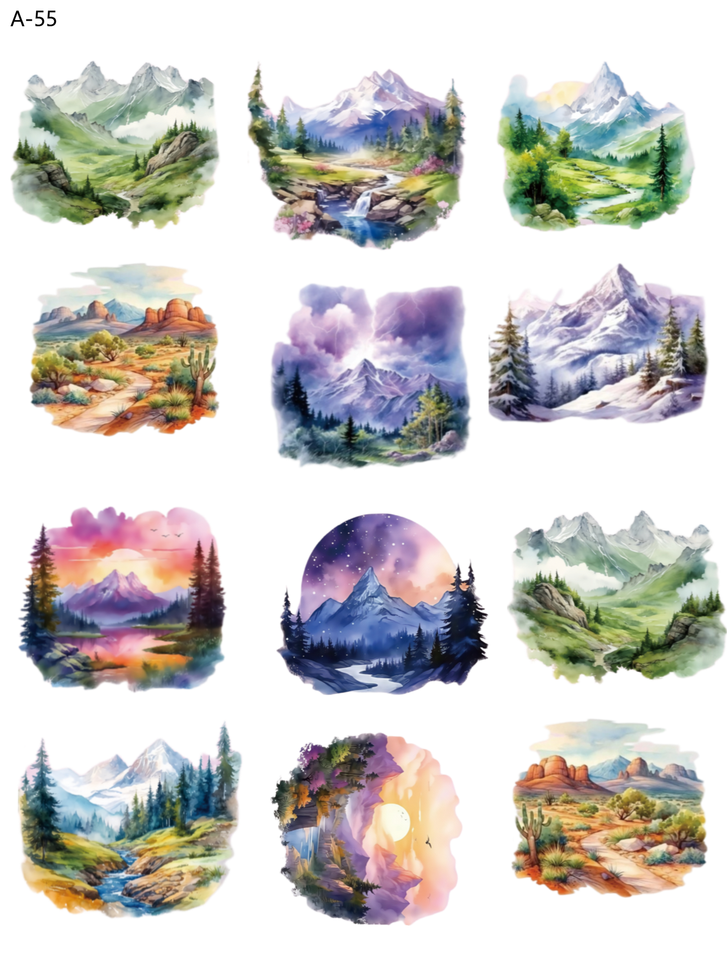 A55 embossed sticker A55 pre-cut embossed sticker (5.91*7.87 inch)