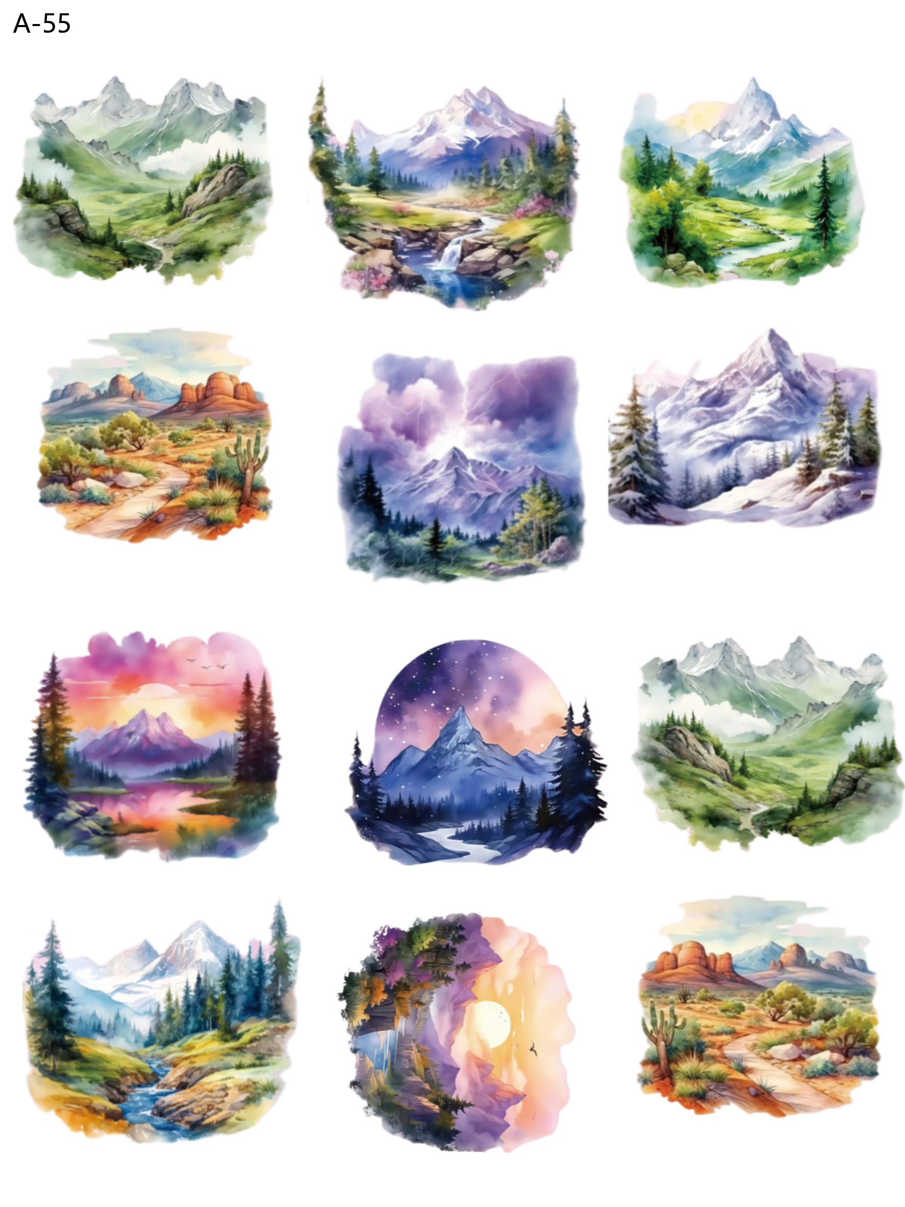 A55 embossed sticker A55 pre-cut embossed sticker (5.91*7.87 inch)