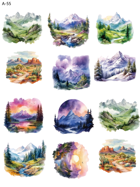 A55 embossed sticker A55 pre-cut embossed sticker (5.91*7.87 inch)