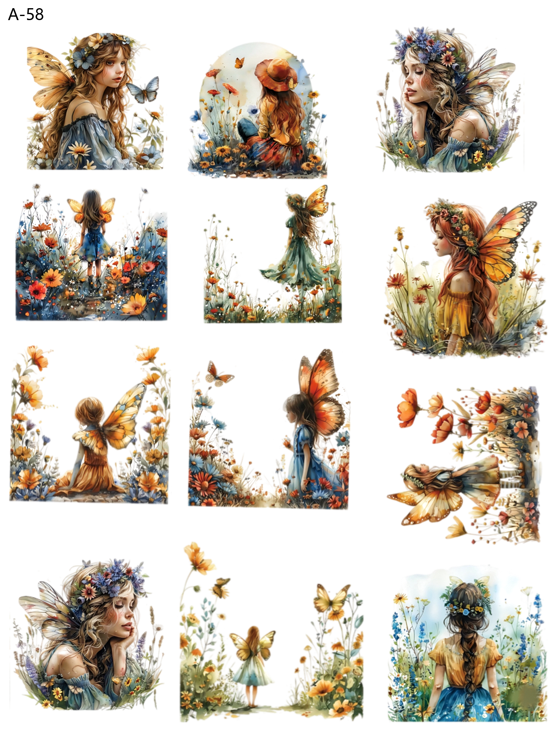 A58 embossed sticker A58 pre-cut embossed sticker (5.91*7.87 inch)