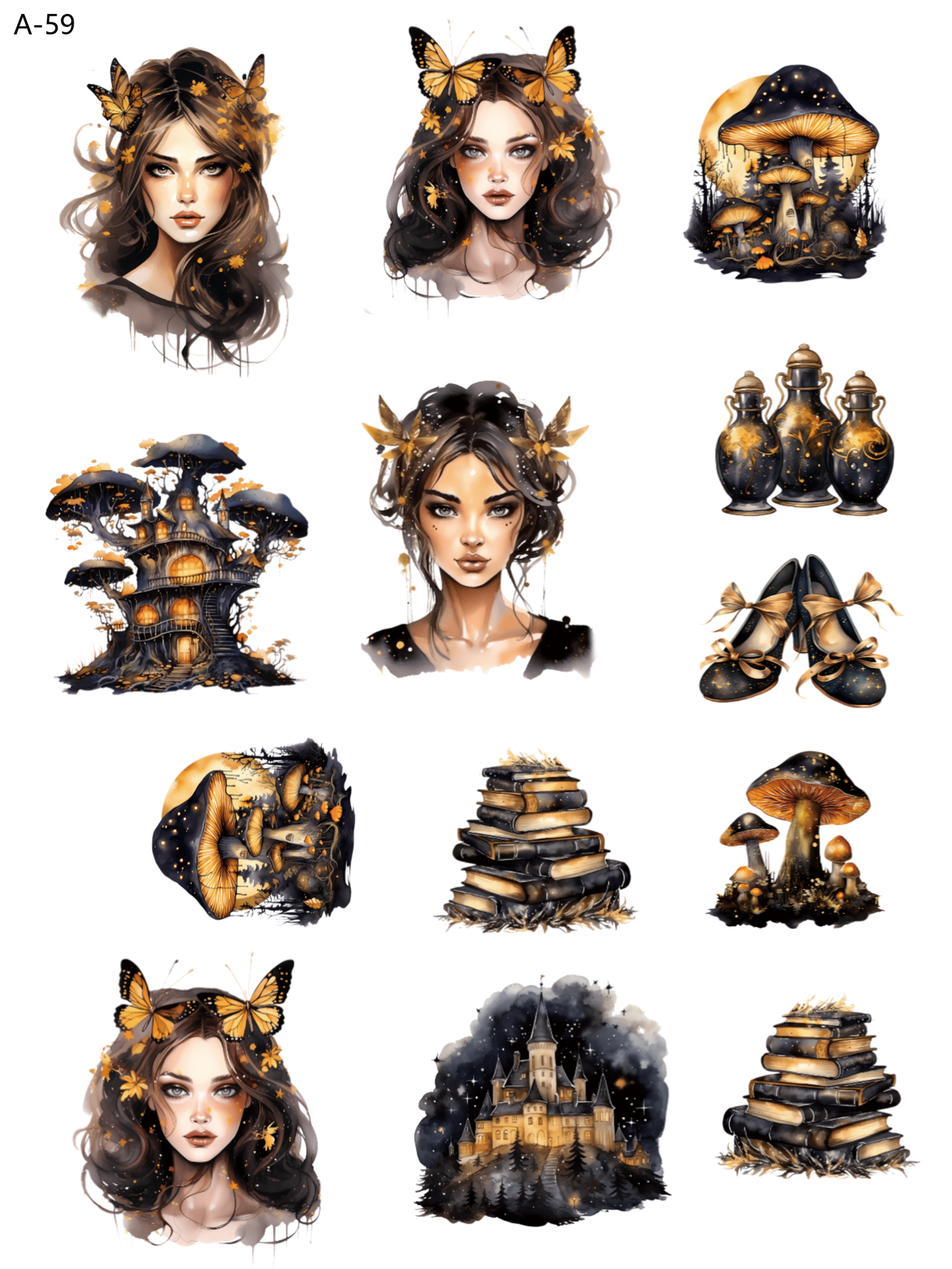 A59 embossed sticker A59 pre-cut embossed sticker (5.91*7.87 inch)