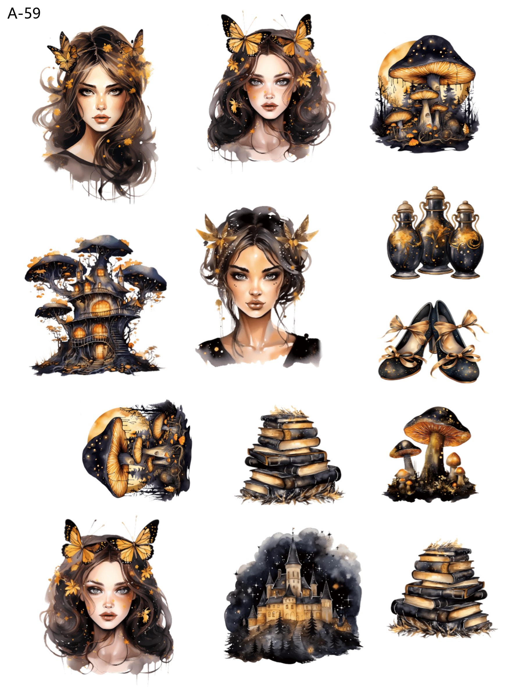 A59 embossed sticker A59 pre-cut embossed sticker (5.91*7.87 inch)