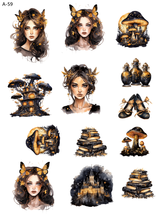 A59 embossed sticker A59 pre-cut embossed sticker (5.91*7.87 inch)