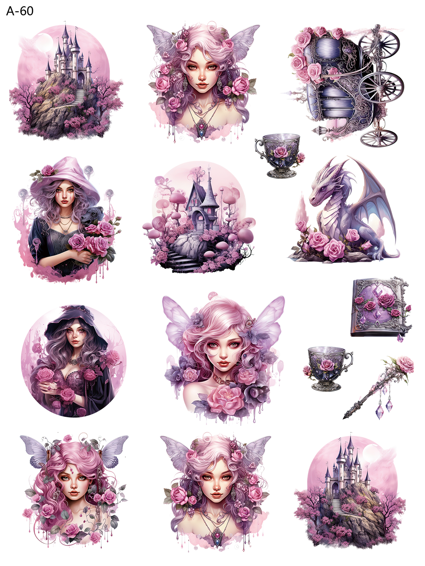 A60 embossed sticker A60 pre-cut embossed sticker (5.91*7.87 inch)