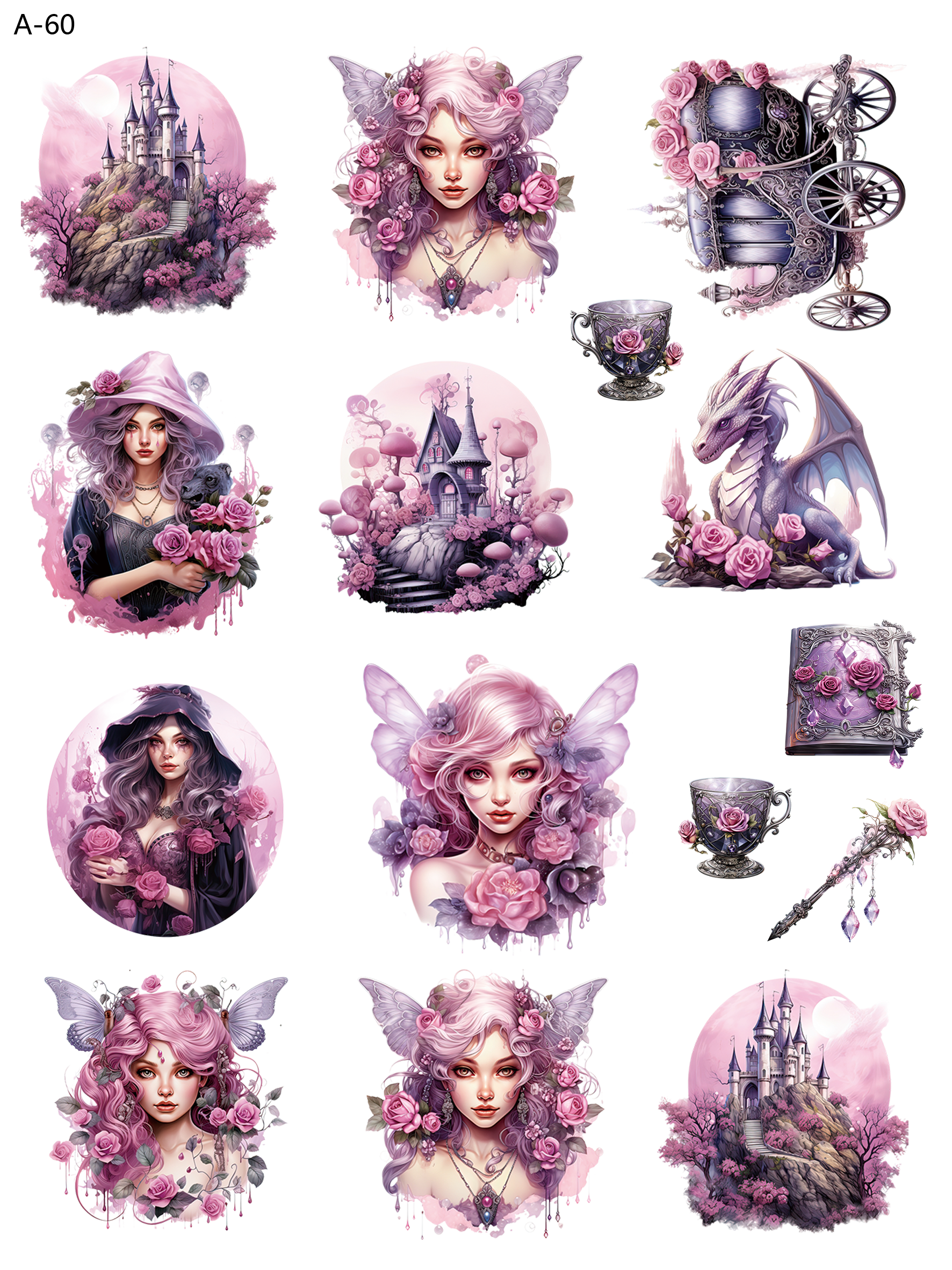 A60 embossed sticker A60 pre-cut embossed sticker (5.91*7.87 inch)