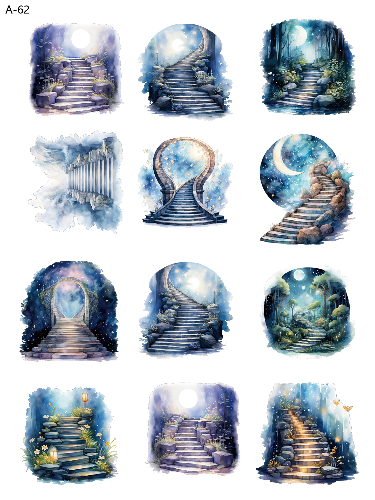 A62 embossed sticker A62 pre-cut embossed sticker (5.91*7.87 inch)