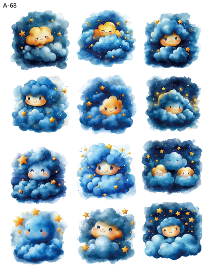 A68 embossed sticker A68 pre-cut embossed sticker (5.91*7.87 inch)