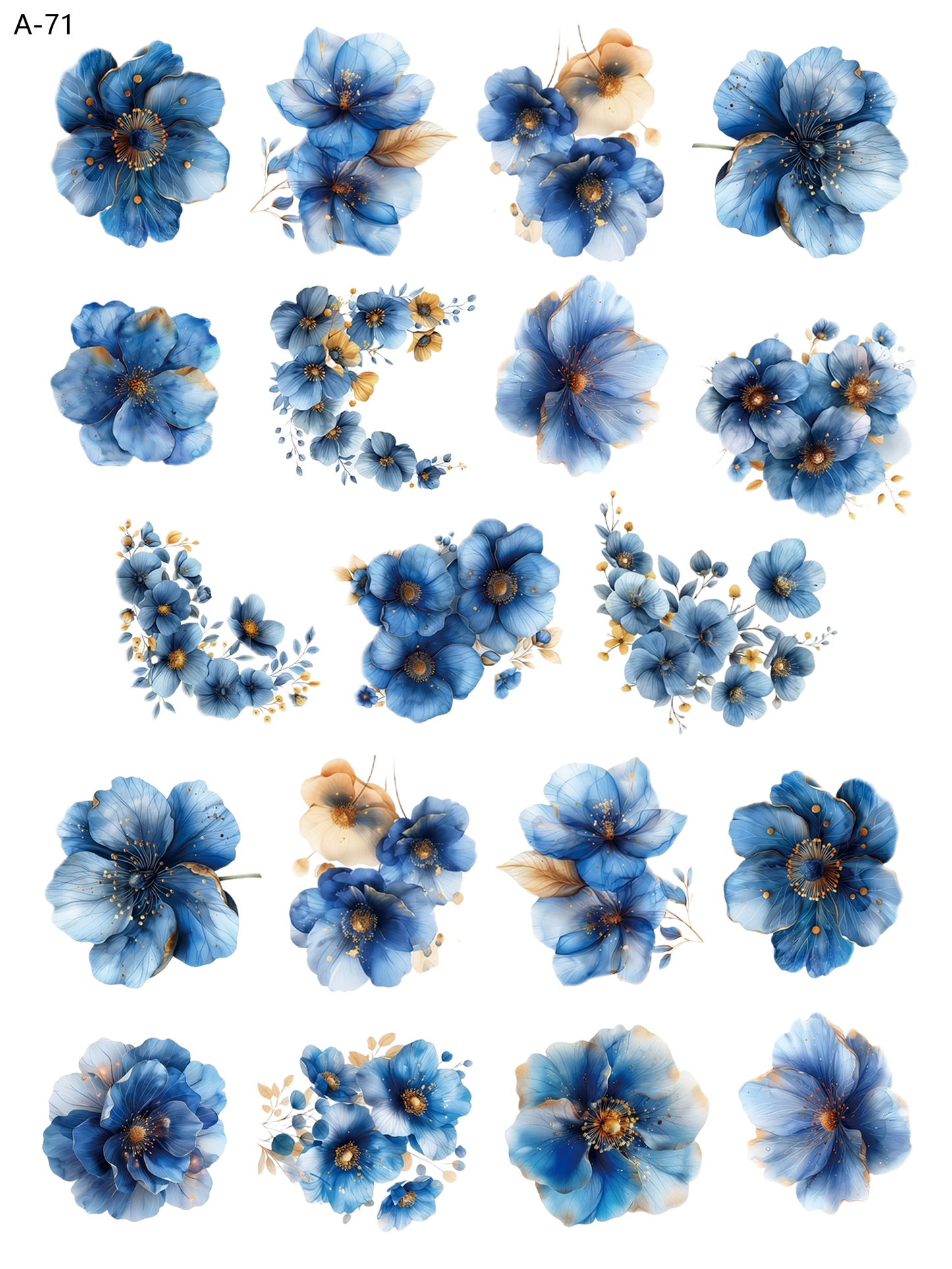 A71 embossed sticker A71 pre-cut embossed sticker (5.91*7.87 inch)