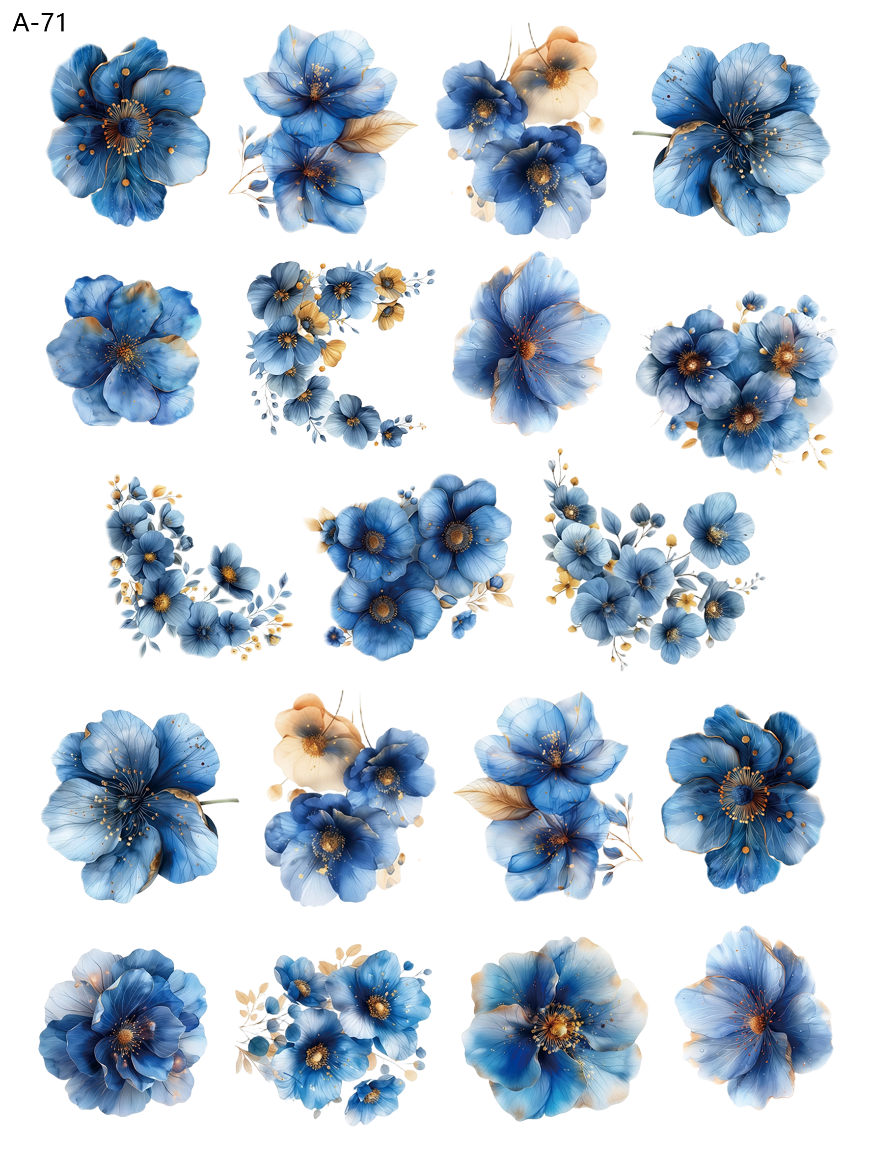 A71 embossed sticker A71 pre-cut embossed sticker (5.91*7.87 inch)