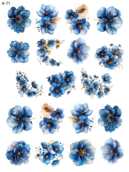 A71 embossed sticker A71 pre-cut embossed sticker (5.91*7.87 inch)