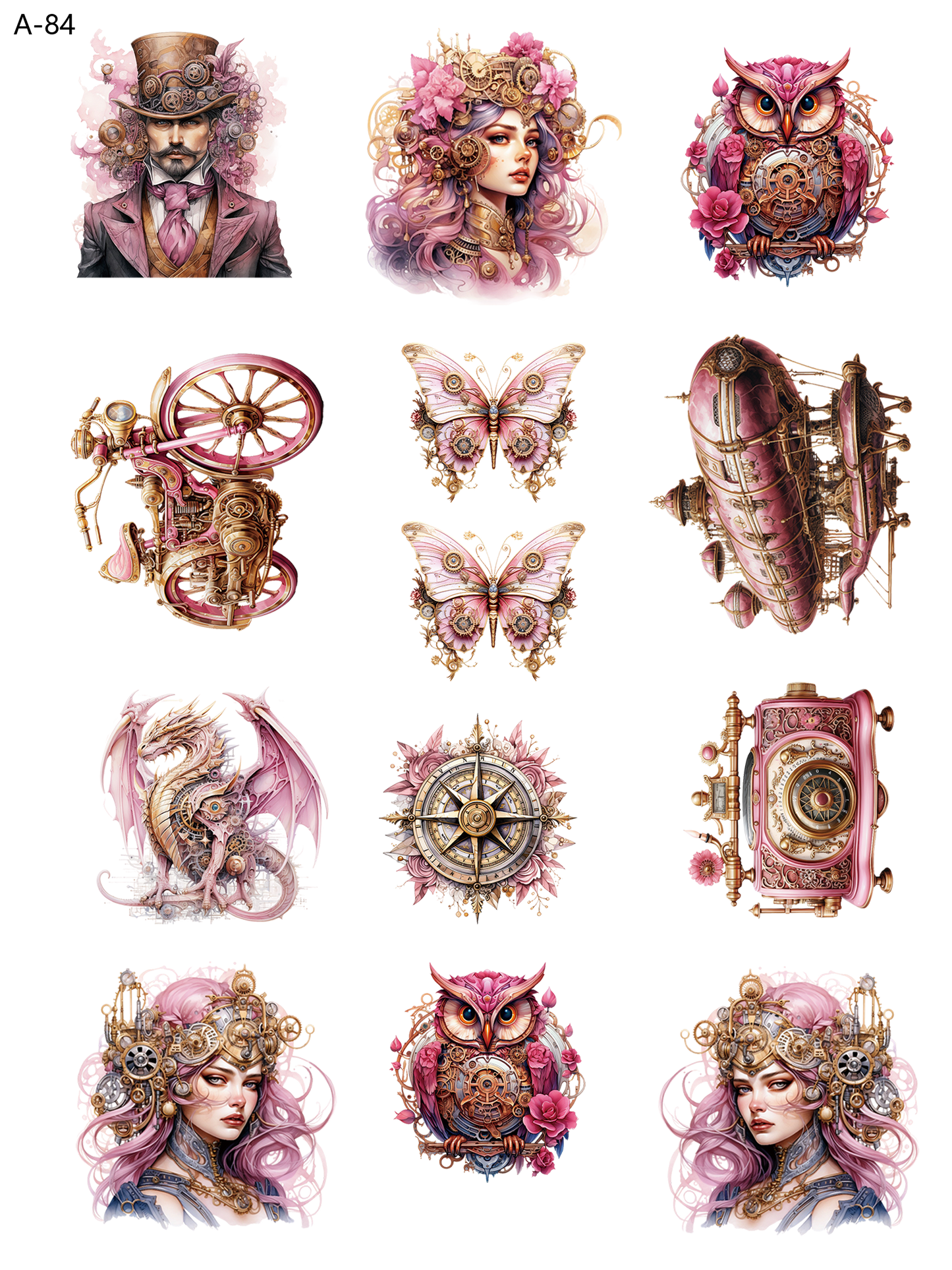 A84 embossed sticker A84 pre-cut embossed sticker (5.91*7.87 inch)