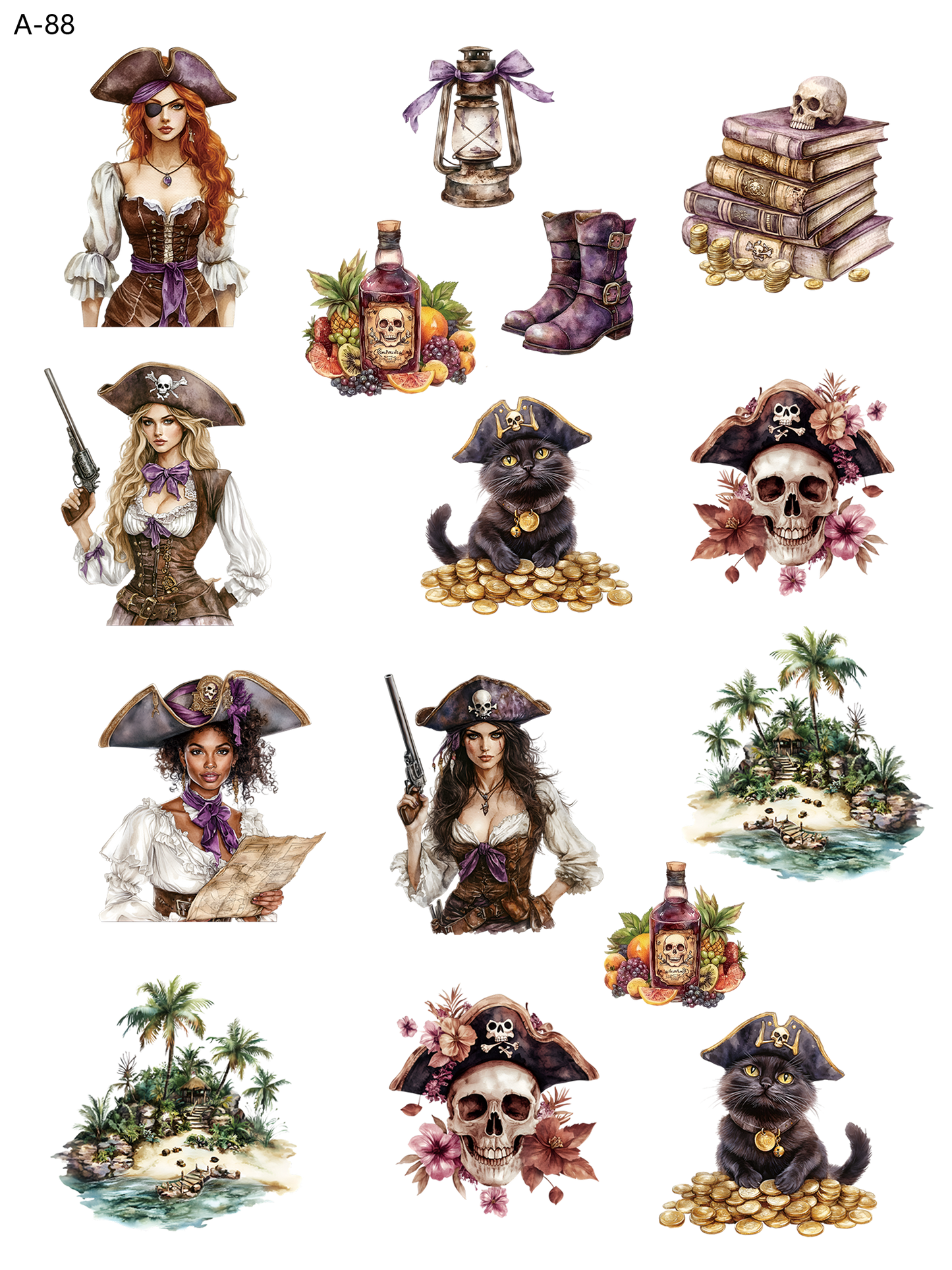 A88 embossed sticker A88 pre-cut embossed sticker (5.91*7.87 inch)