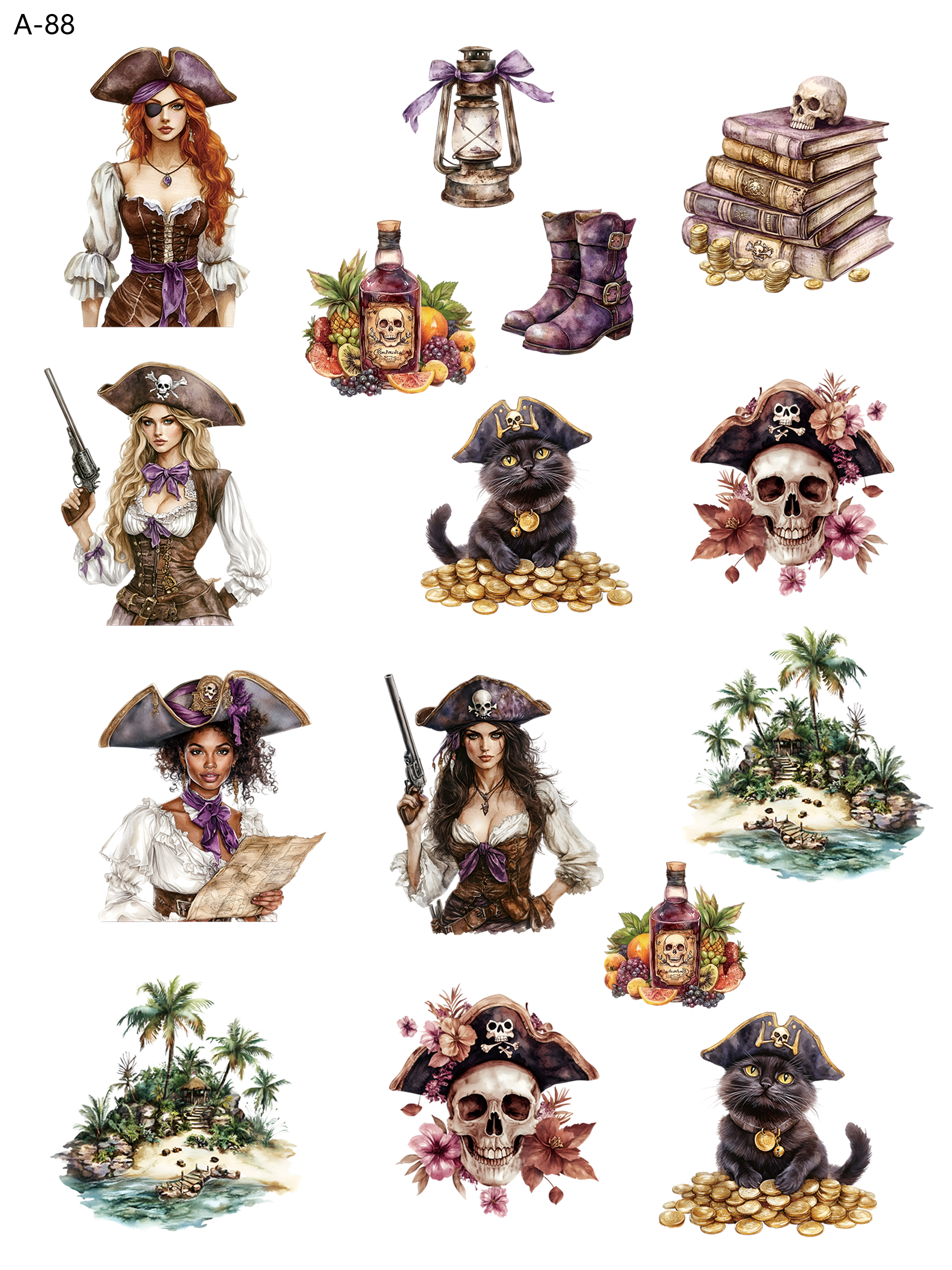 A88 embossed sticker A88 pre-cut embossed sticker (5.91*7.87 inch)