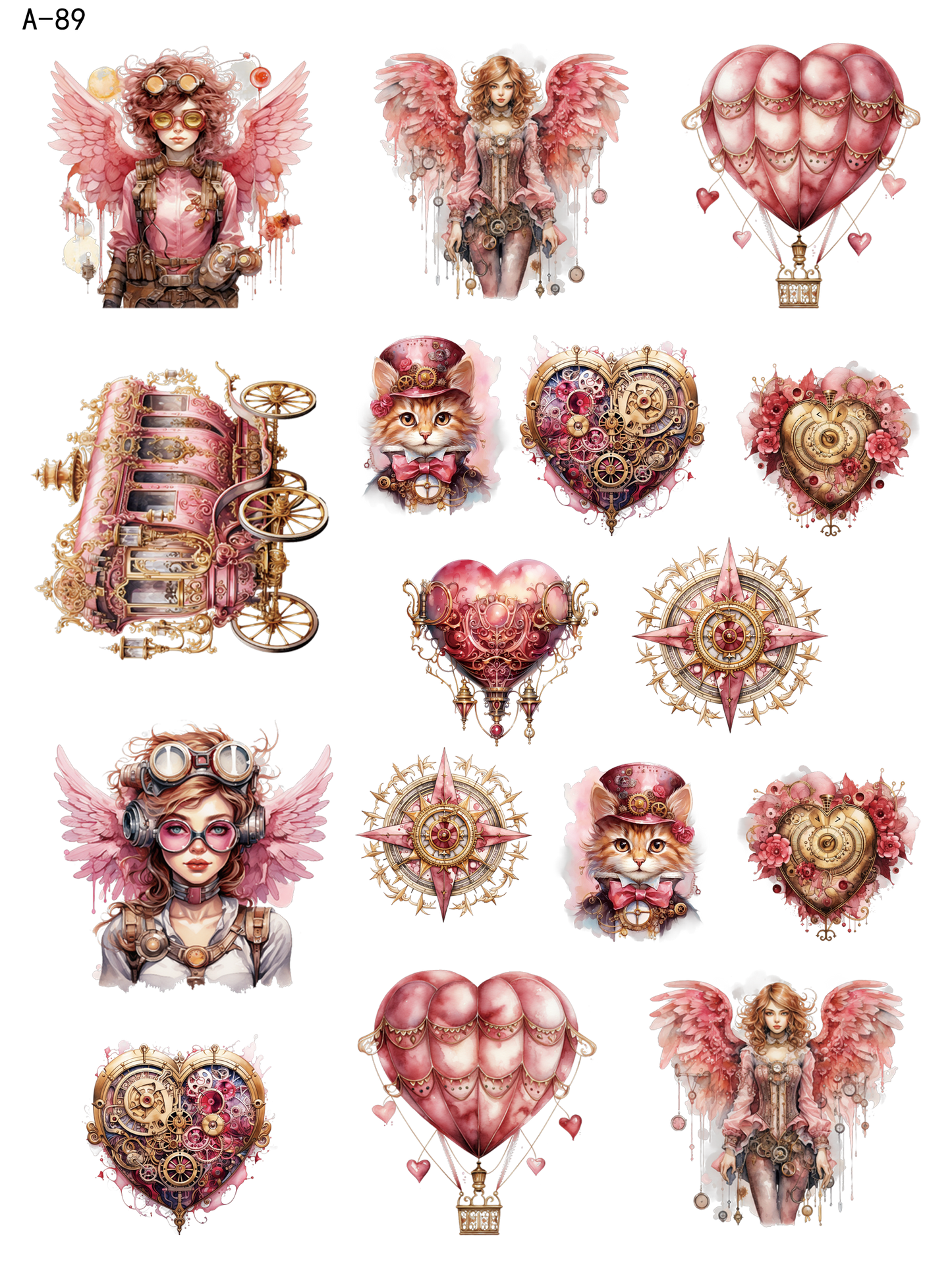 A89 embossed sticker A89 pre-cut embossed sticker (5.91*7.87 inch)