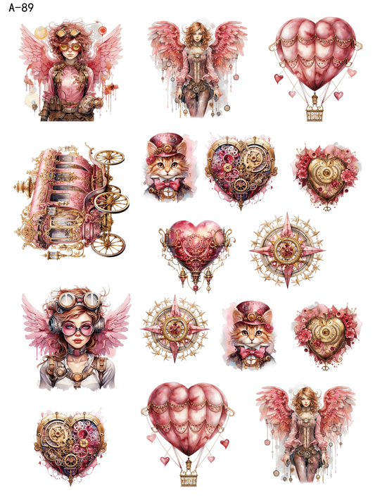 A89 embossed sticker A89 pre-cut embossed sticker (5.91*7.87 inch)