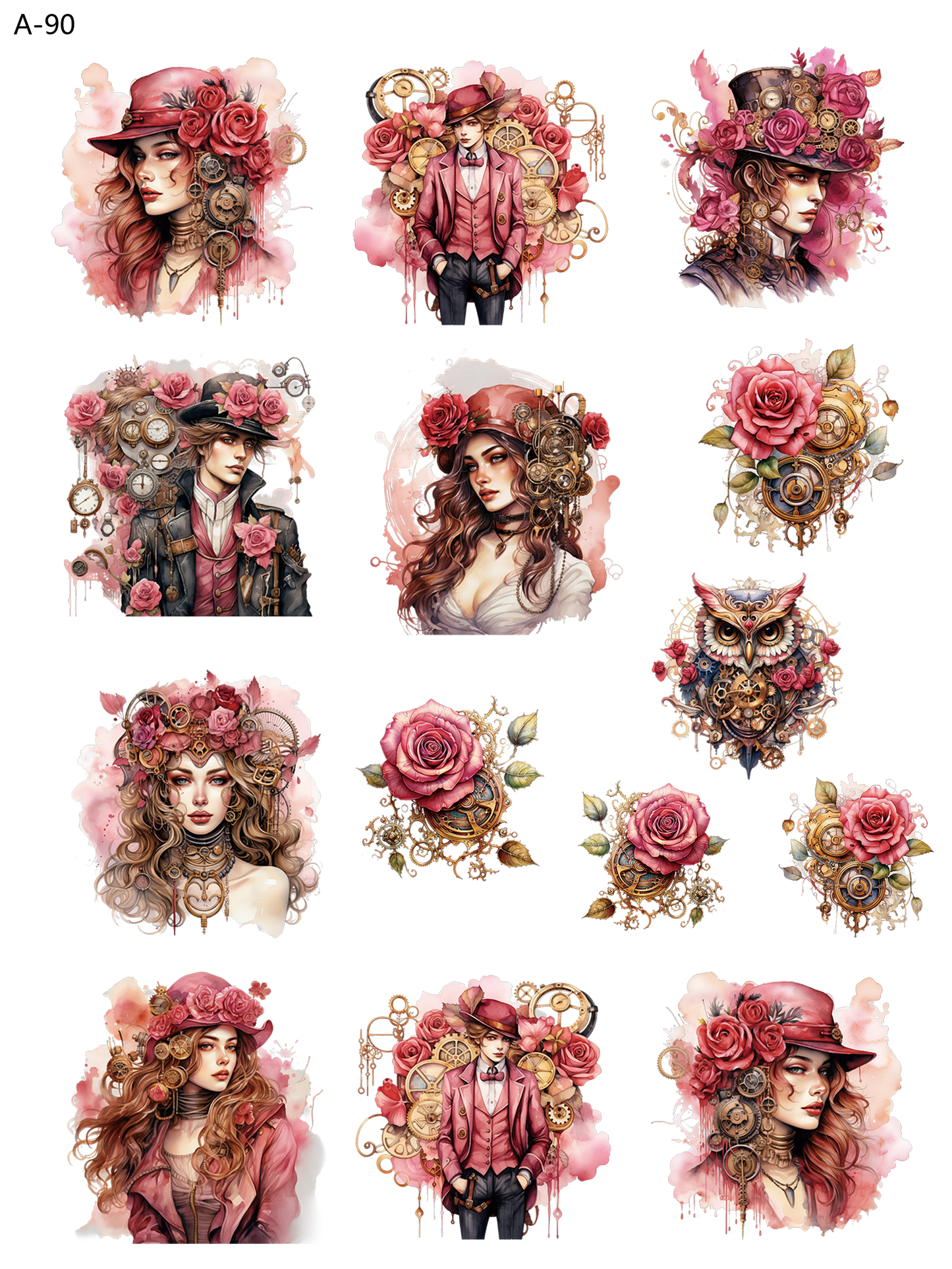 A90 embossed sticker A90 pre-cut embossed sticker (5.91*7.87 inch)