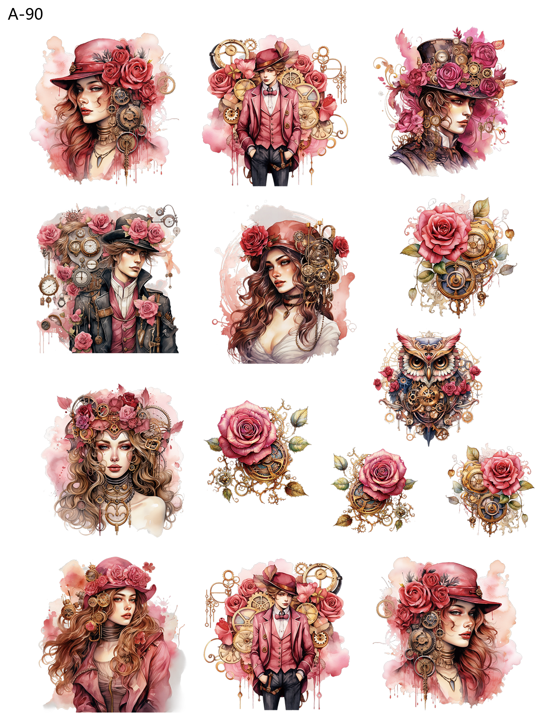 A90 embossed sticker A90 pre-cut embossed sticker (5.91*7.87 inch)